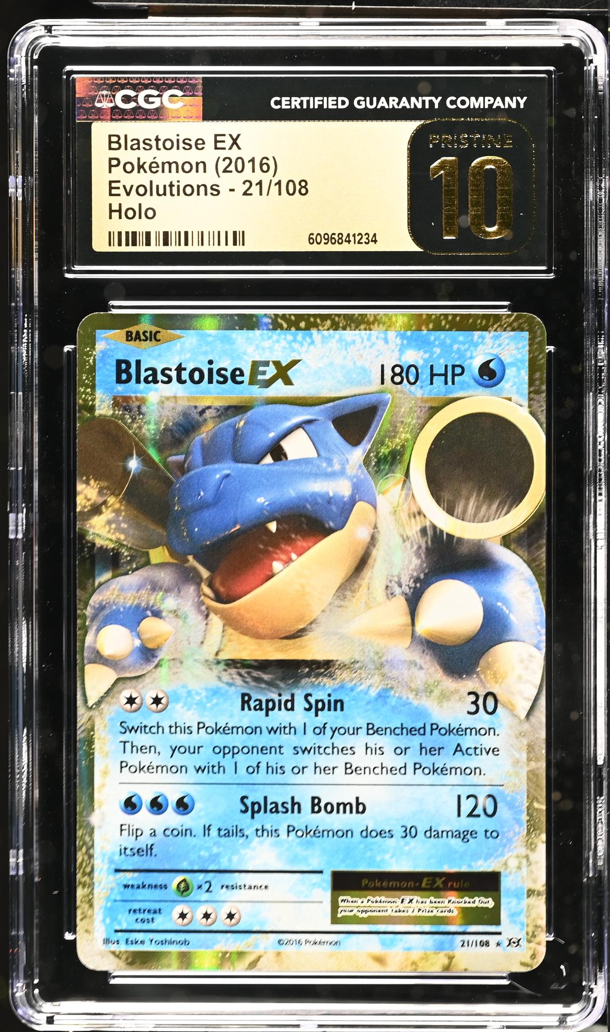 2016 Evolutions #21/108 Blastoise EX Holo CGC 10