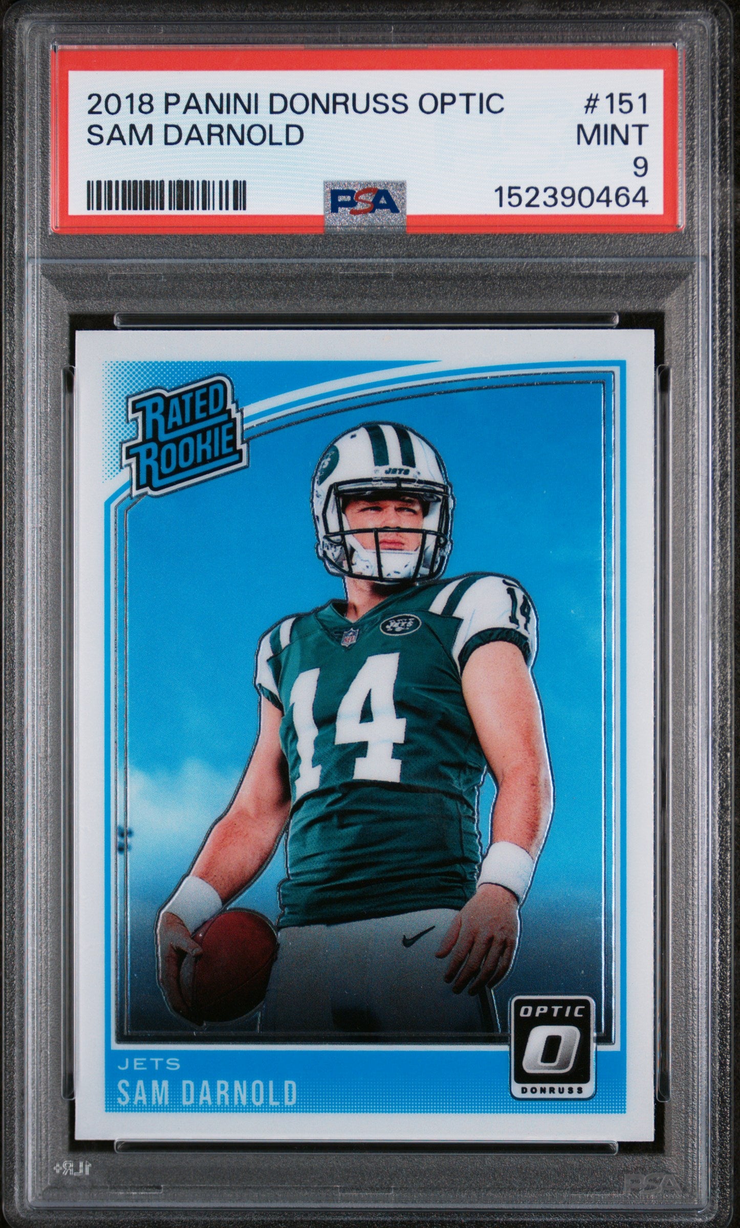 2018 Donruss Optic Rated Rookie Sam Darnold #151 PSA 9