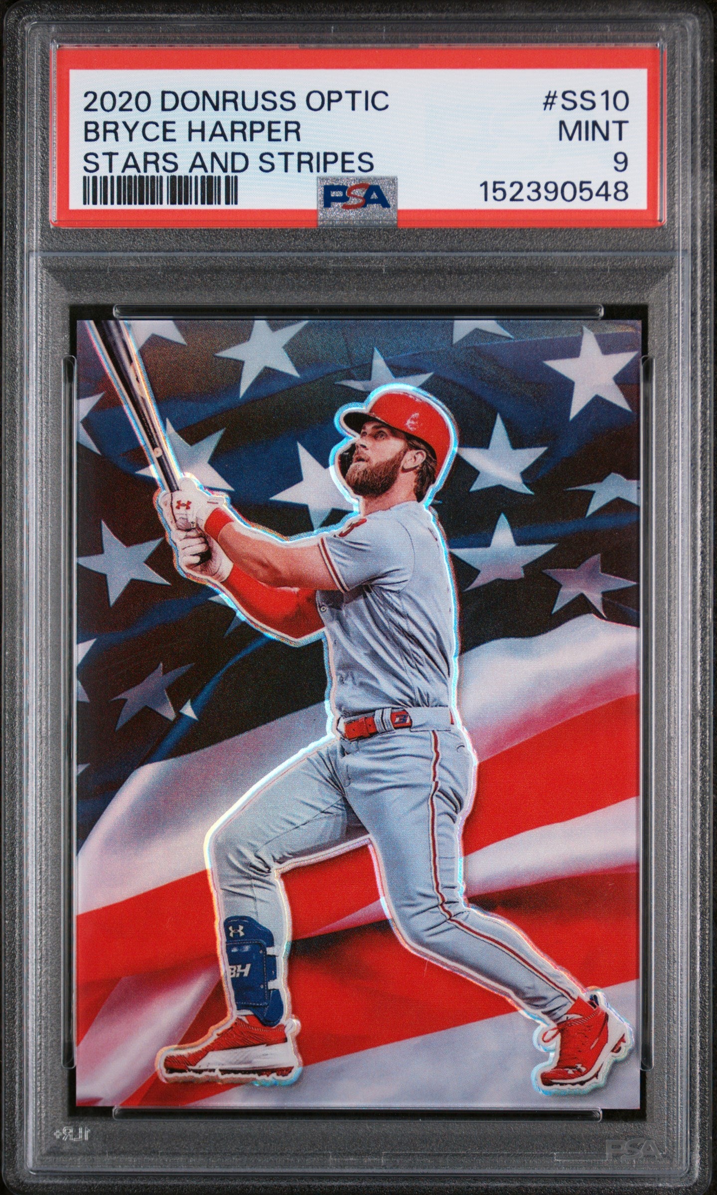 2020 Panini Donruss Optic Stars and Stripes Bryce Harper #SS10 PSA 9