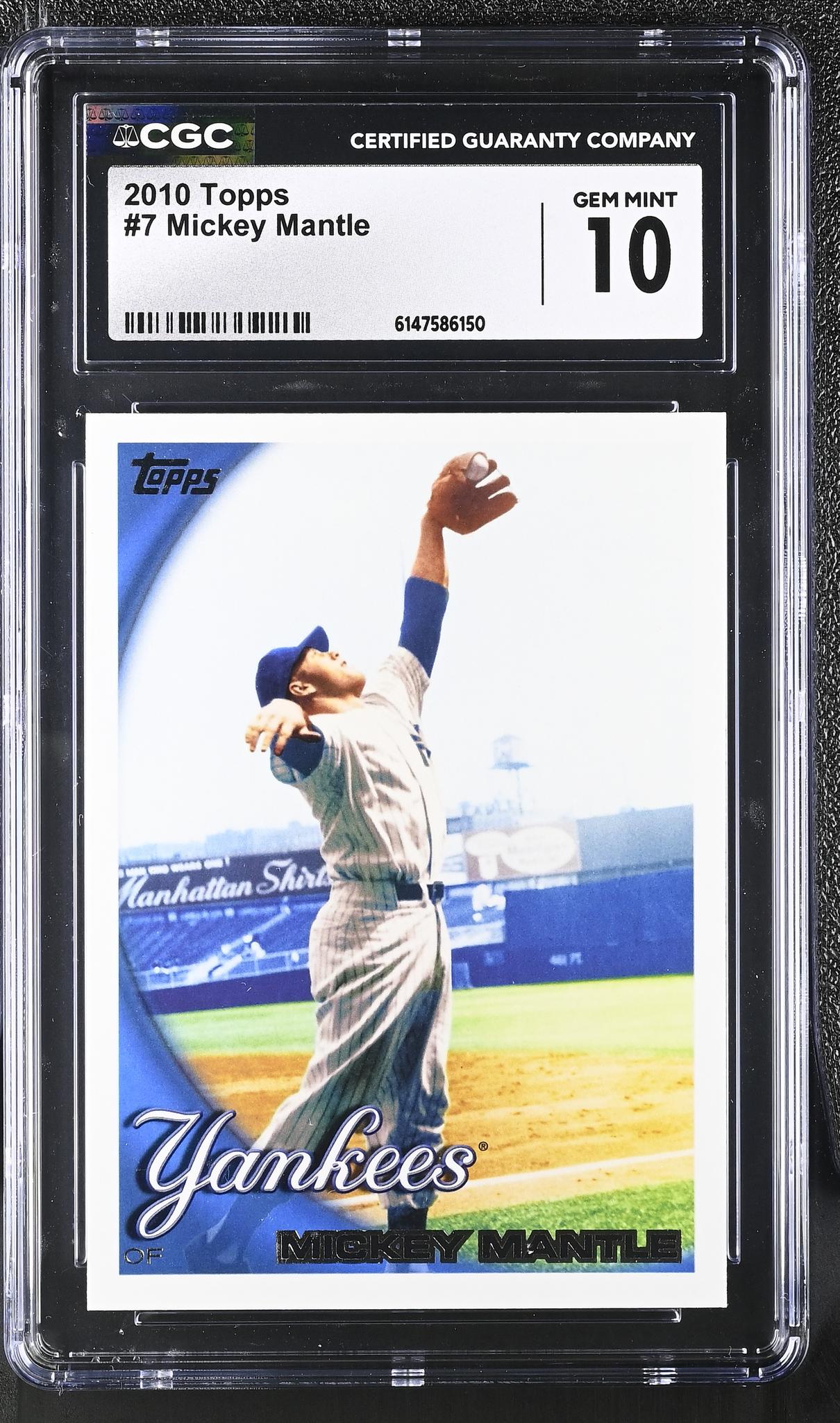 2010 Topps #7 Mickey Mantle CGC 10