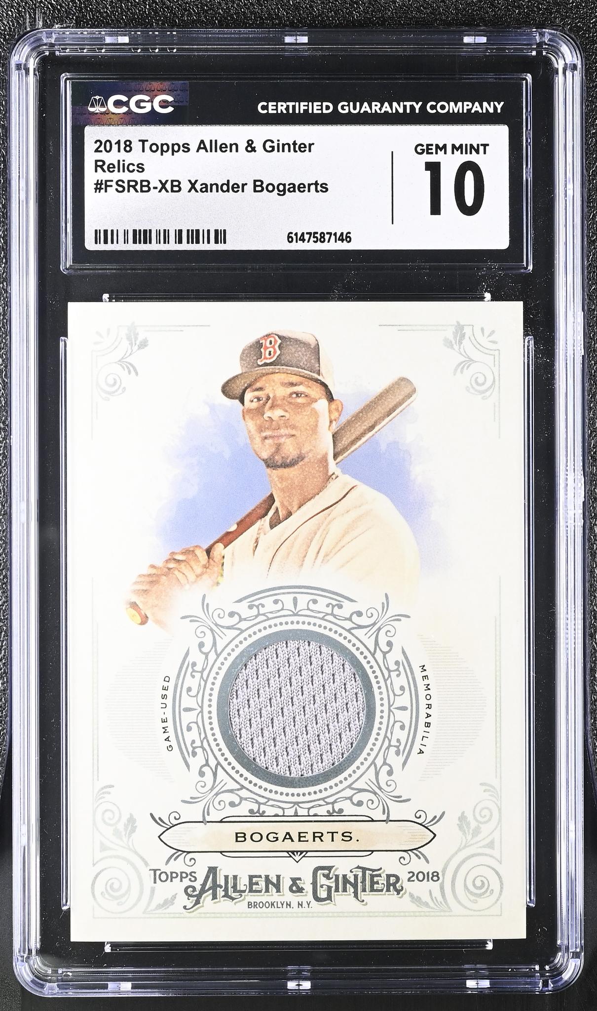 2018 Allen & Ginter #FSRB-XB Xander Bogaerts Allen & Ginter Relics CGC 10