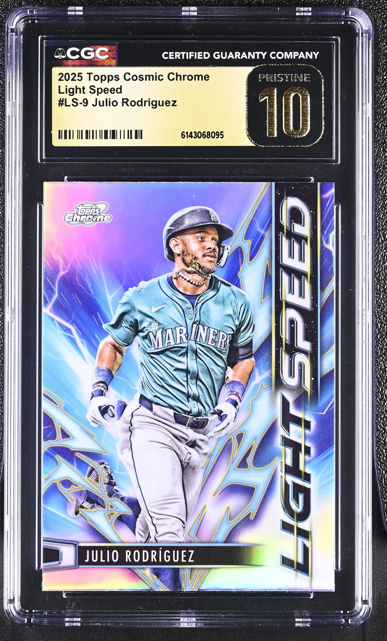 2025 Topps Cosmic Chrome #LS-9 Julio Rodríguez Light Speed CGC 10