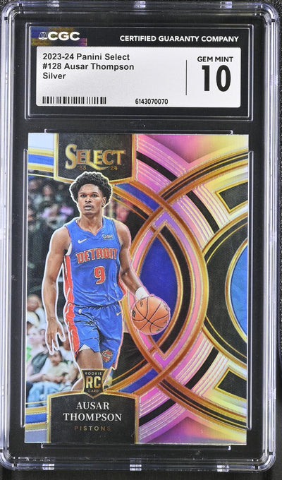 2023-24 Panini Select Ausar Thompson #128 Silver RC CGC 10