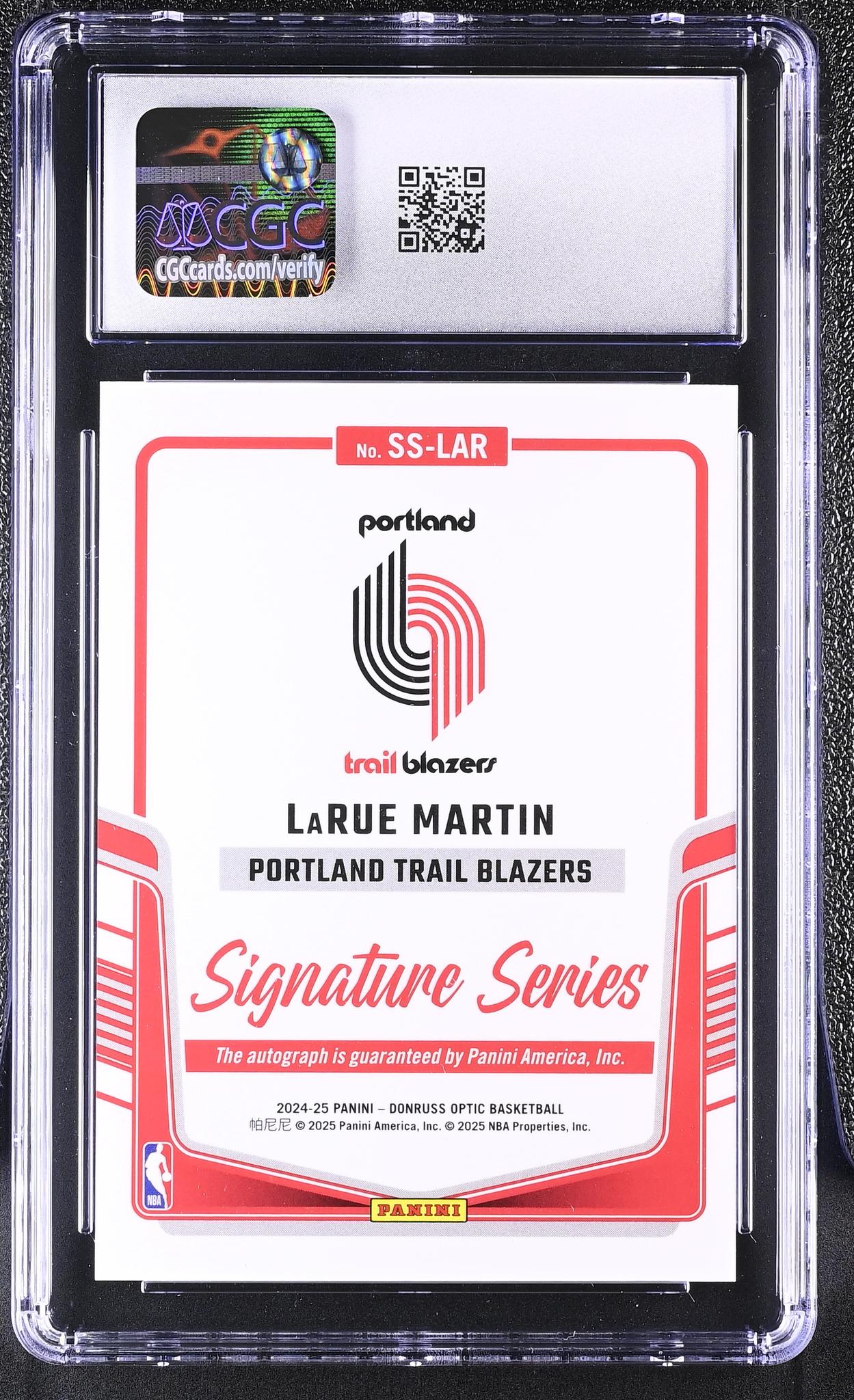 2024 Donruss Optic #SS-LAR LaRue Martin Signature Series CGC 10