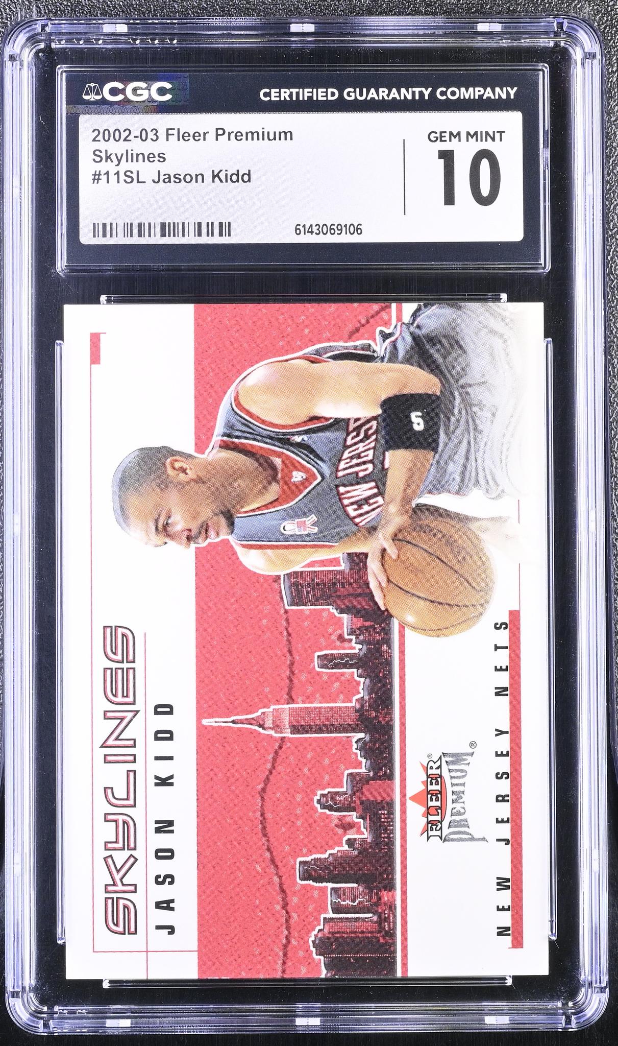 2002 Fleer Premium #11SL Jason Kidd Skylines /2500 CGC 10