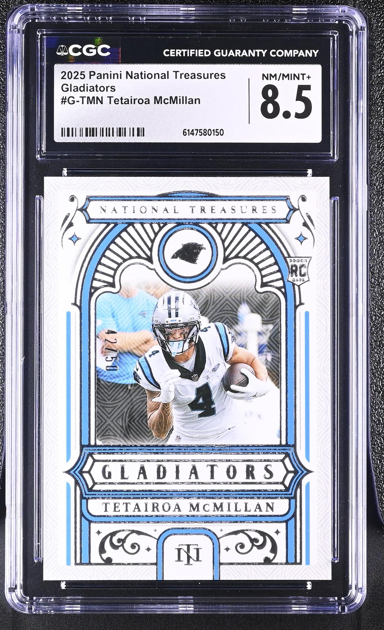 2025 National Treasures #G-TMN Tetairoa McMillan Gladiators /150 CGC 8.5