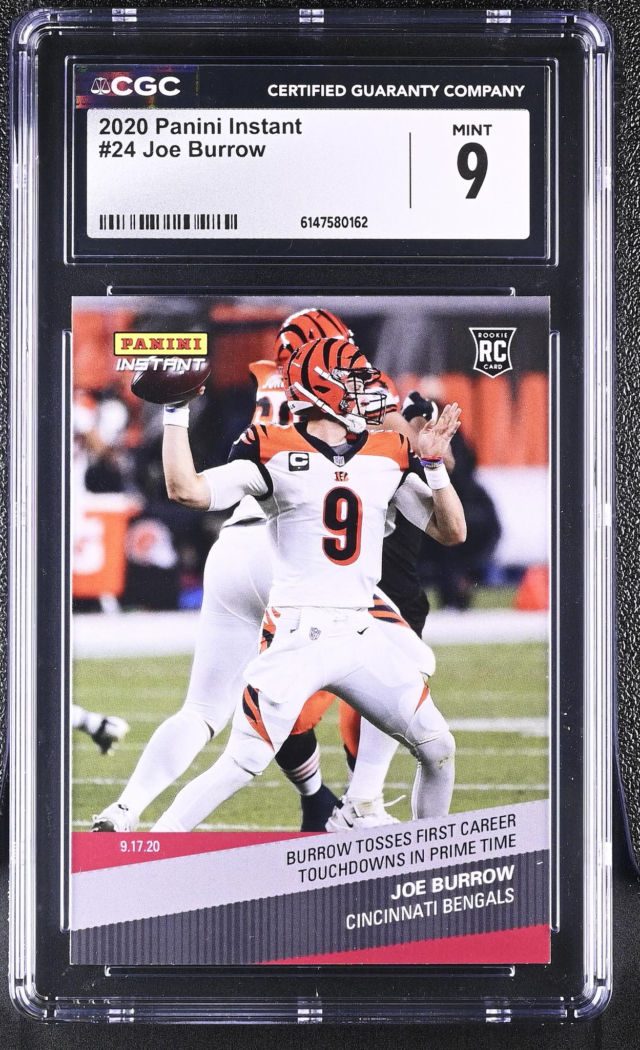 2020 Panini Instant #24 Joe Burrow Instant 1 CGC 9