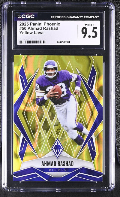 2025 Panini Phoenix Ahmad Rashad #50 Yellow Lava CGC 9.5