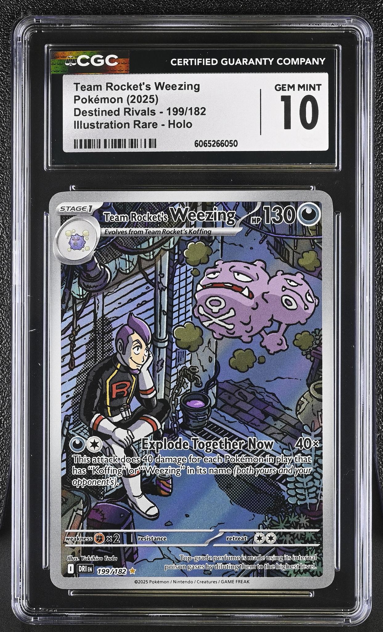 2025 Pokemon #199/182 Team Rocket's Weezing Destined Rivals CGC 10