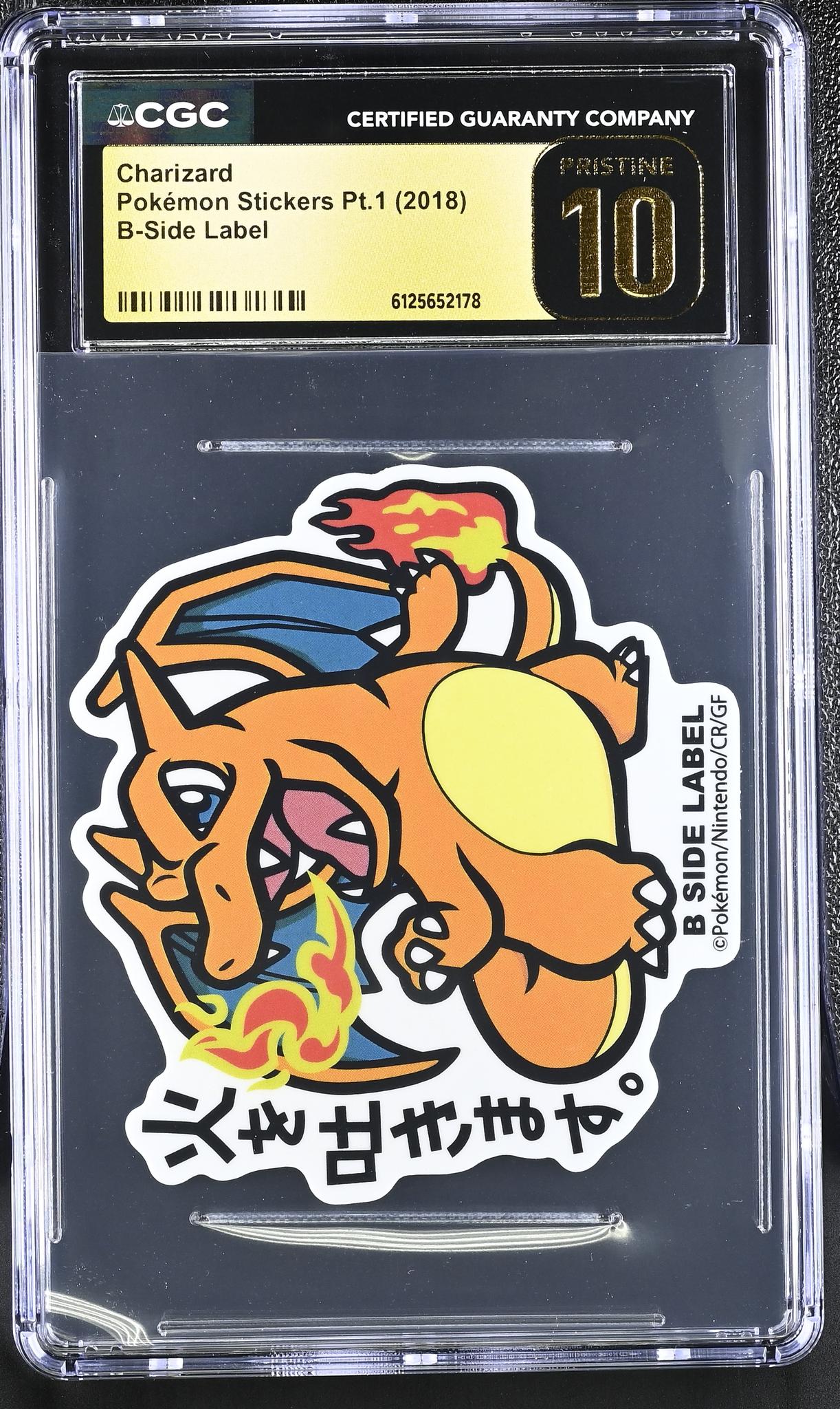 2018 Pokemon Stickers Pt.1 Charizard CGC 10