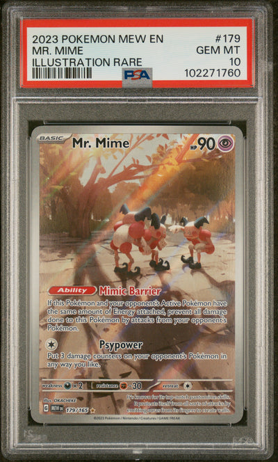 Pokémon 2023 Mr. Mime #179 Illustration Rare PSA 10