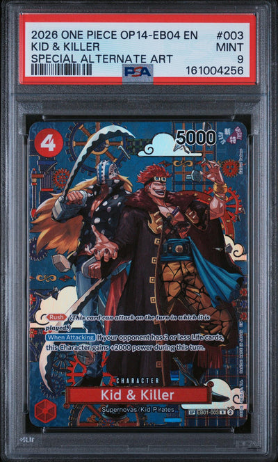 2026 One Piece Kid & Killer #003 Special Alternate Art PSA 9