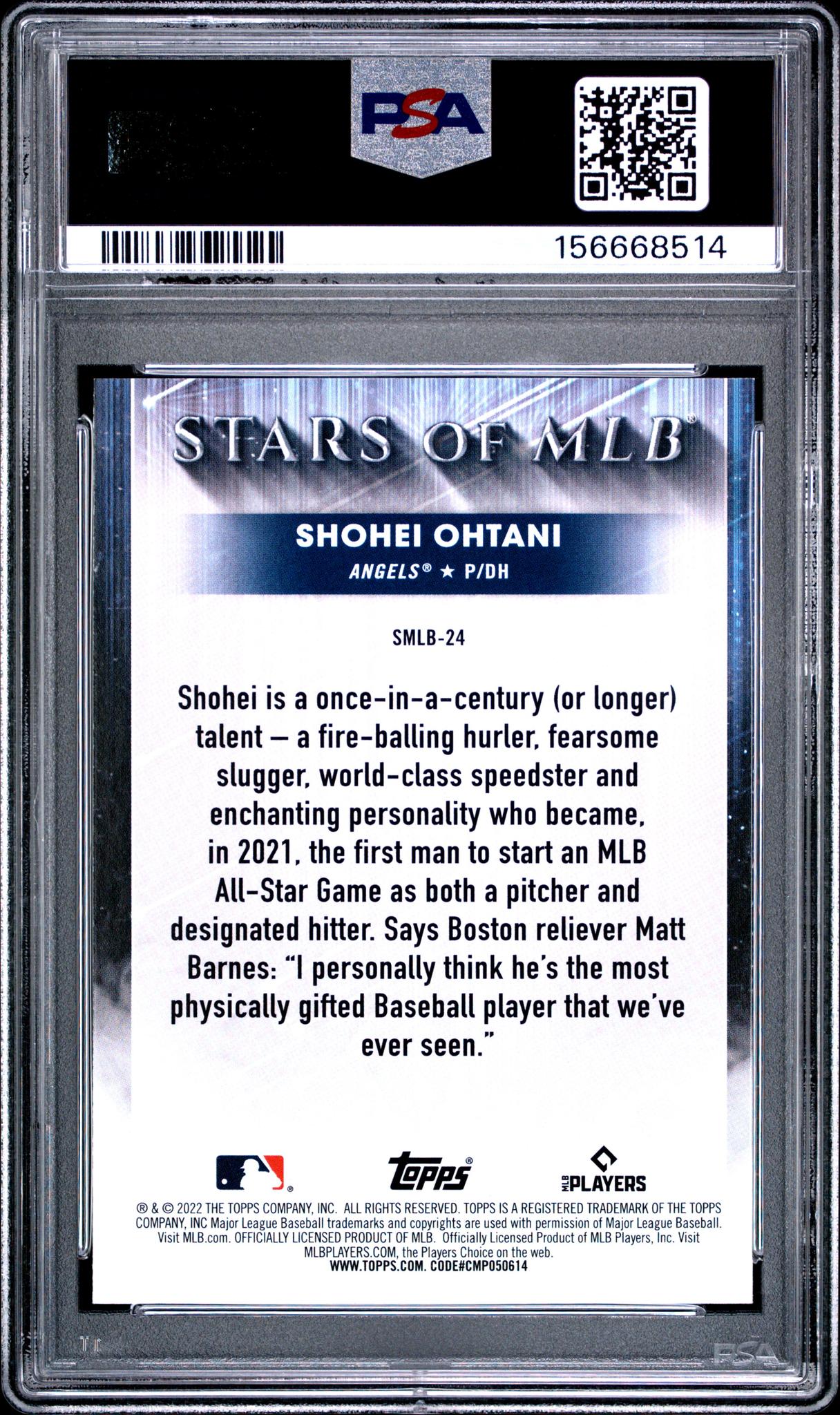 2022 Topps Stars of MLB Shohei Ohtani #SMLB24 PSA 9