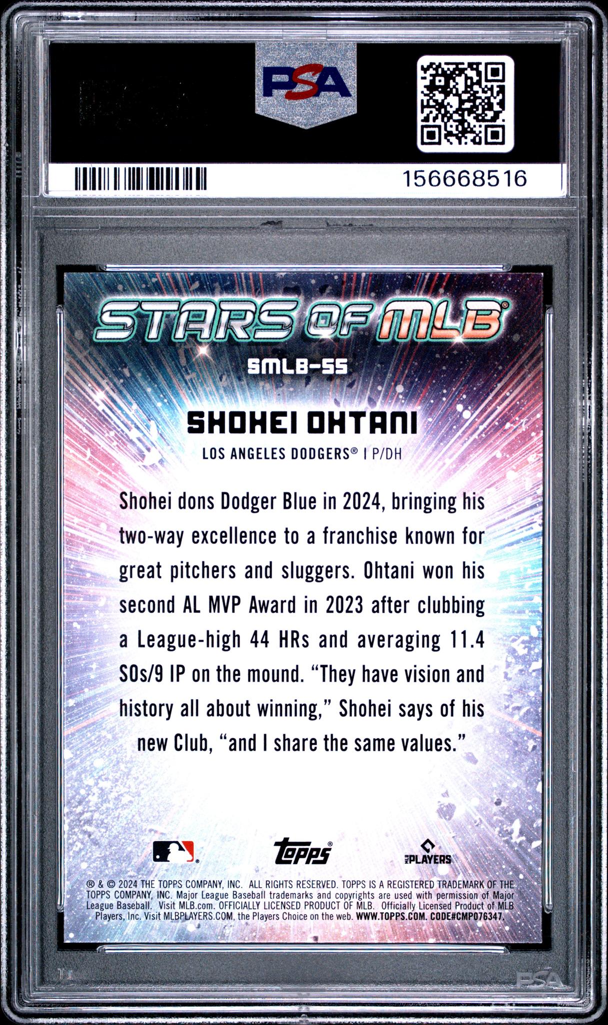 2024 Topps Stars of the MLB Shohei Ohtani #SMLB55 PSA 9