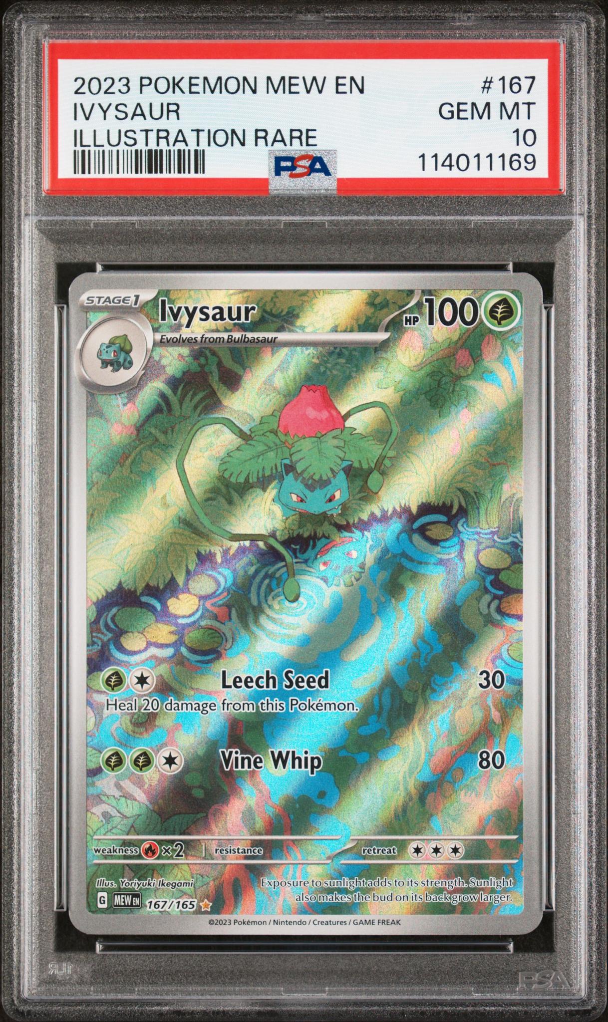 2023 Pokemon Scarlet and Violet 151 Illustration Rare Ivysaur #167 PSA 10