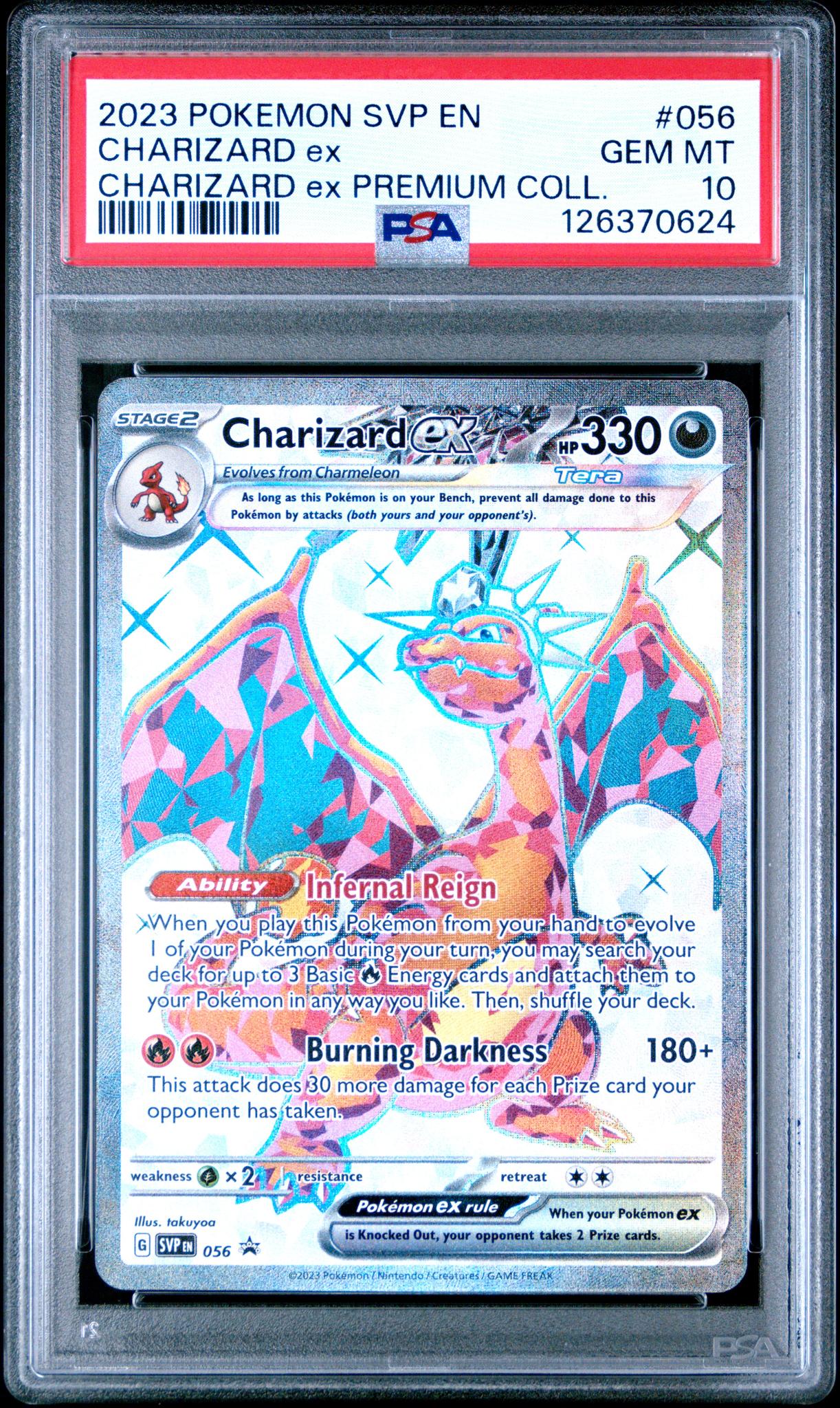 2023 Pokemon Scarlet and Violet Black Star Promo Premium Collection Charizard Ex #056 PSA 10
