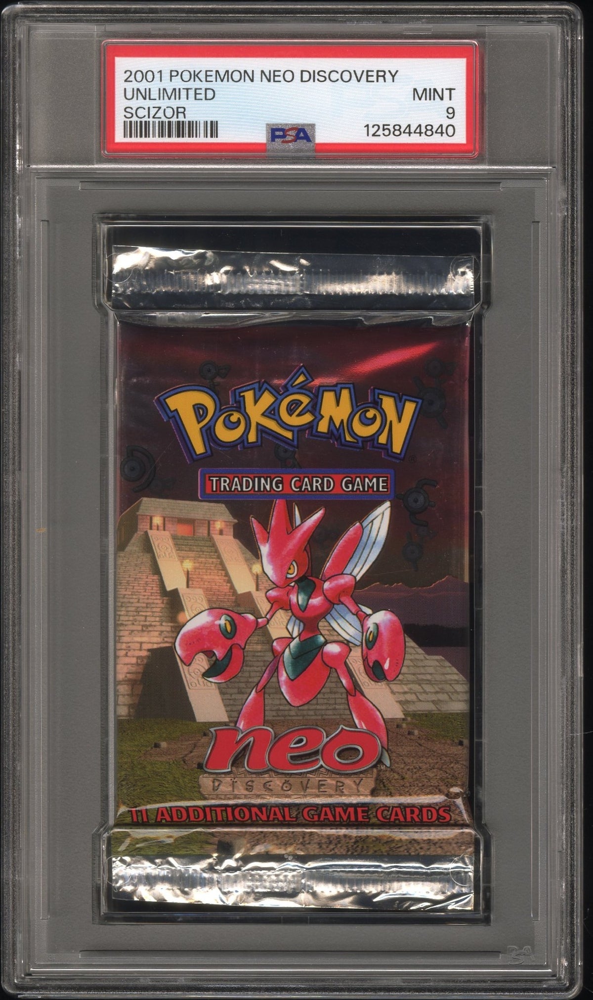 2001 Pokemon Neo Discovery Pack Scizor Unlimited PSA 9