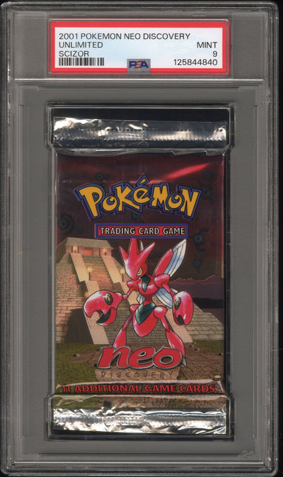 2001 Pokemon Neo Discovery Pack Scizor Unlimited PSA 9