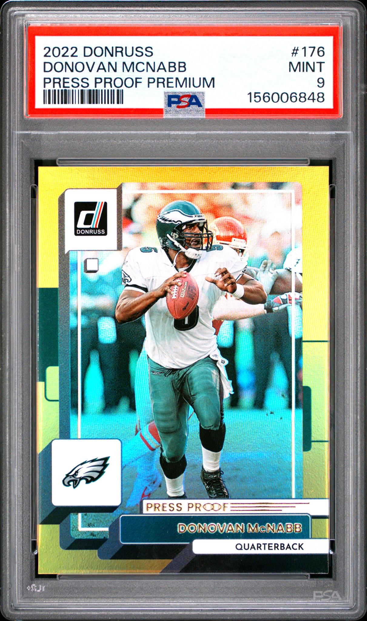 2022 Donruss Donruss Press Proof Premium Donovan Mcnabb #176 PSA 9