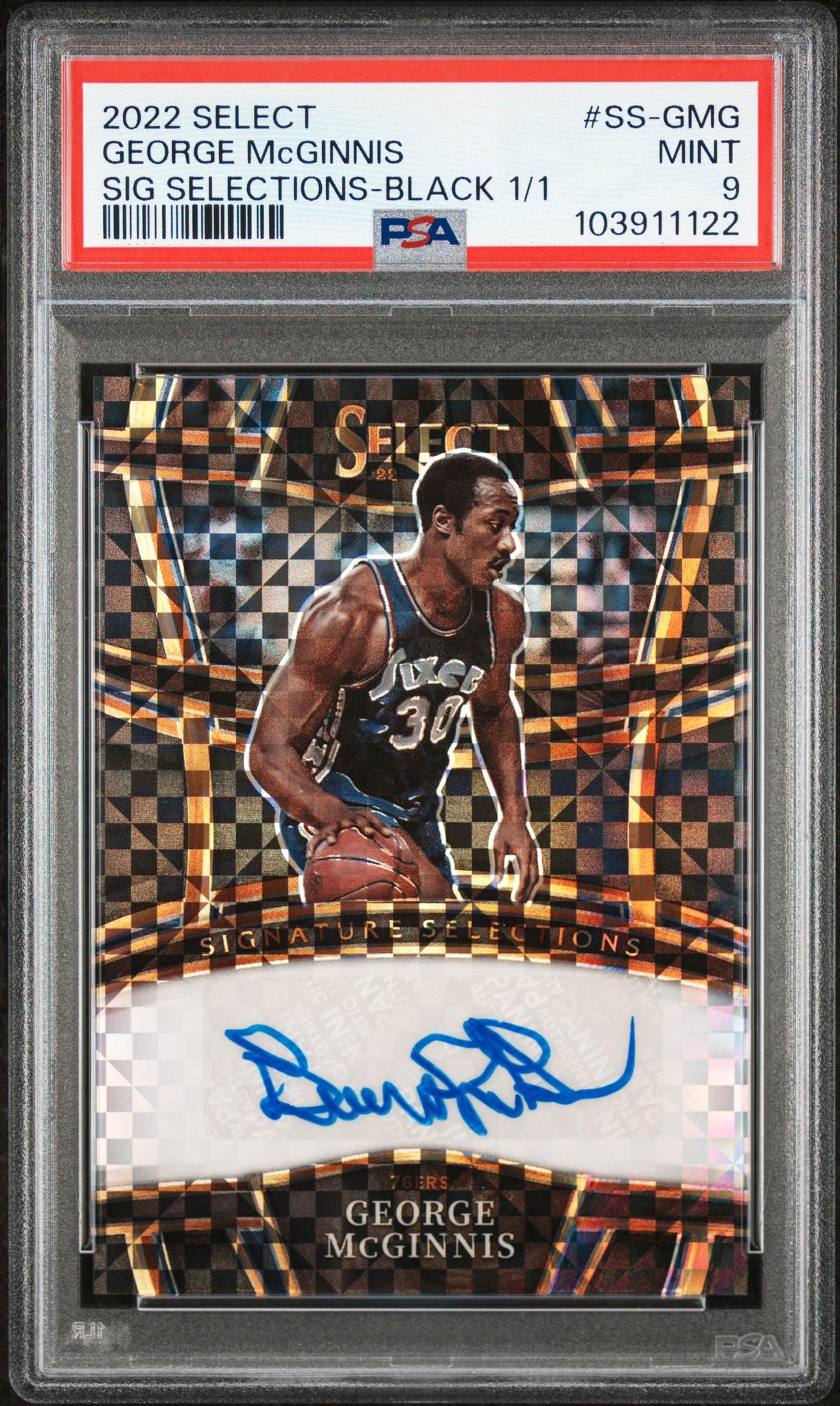 2022 Panini Select Signature Selections Black 1/1 George Mcginnis #SS-GMG PSA 9