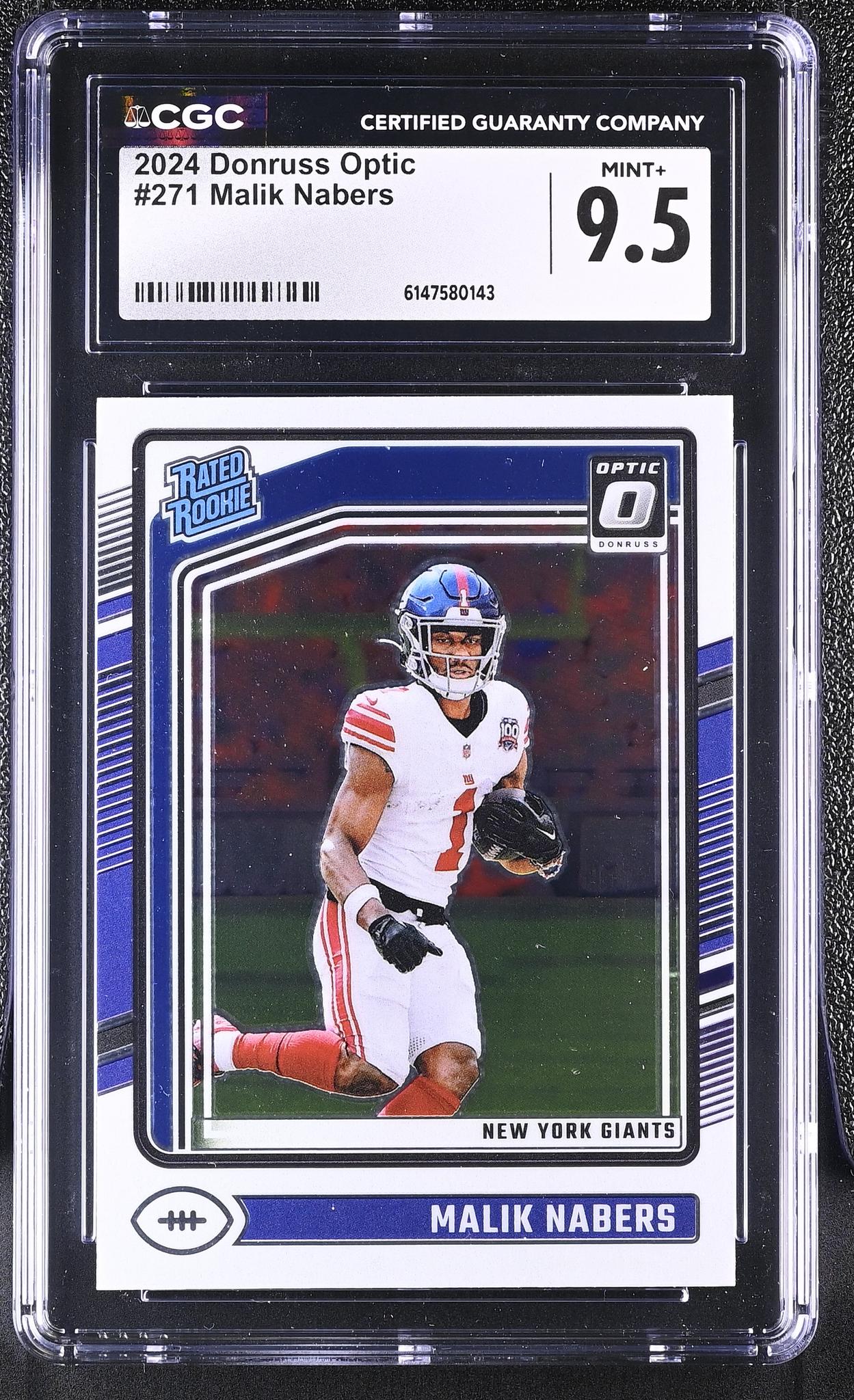 2024 Donruss Optic #271 Malik Nabers Rated Rookie CGC 9.5