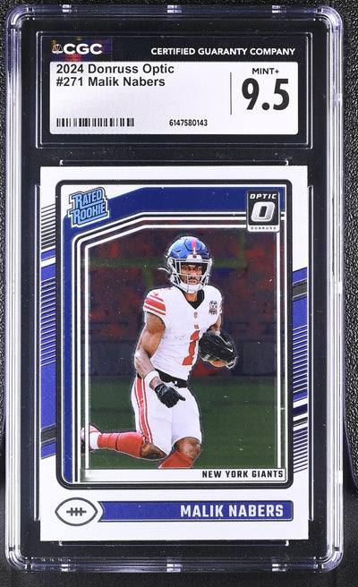 2024 Donruss Optic Malik Nabers #271 Rated Rookie CGC 9.5