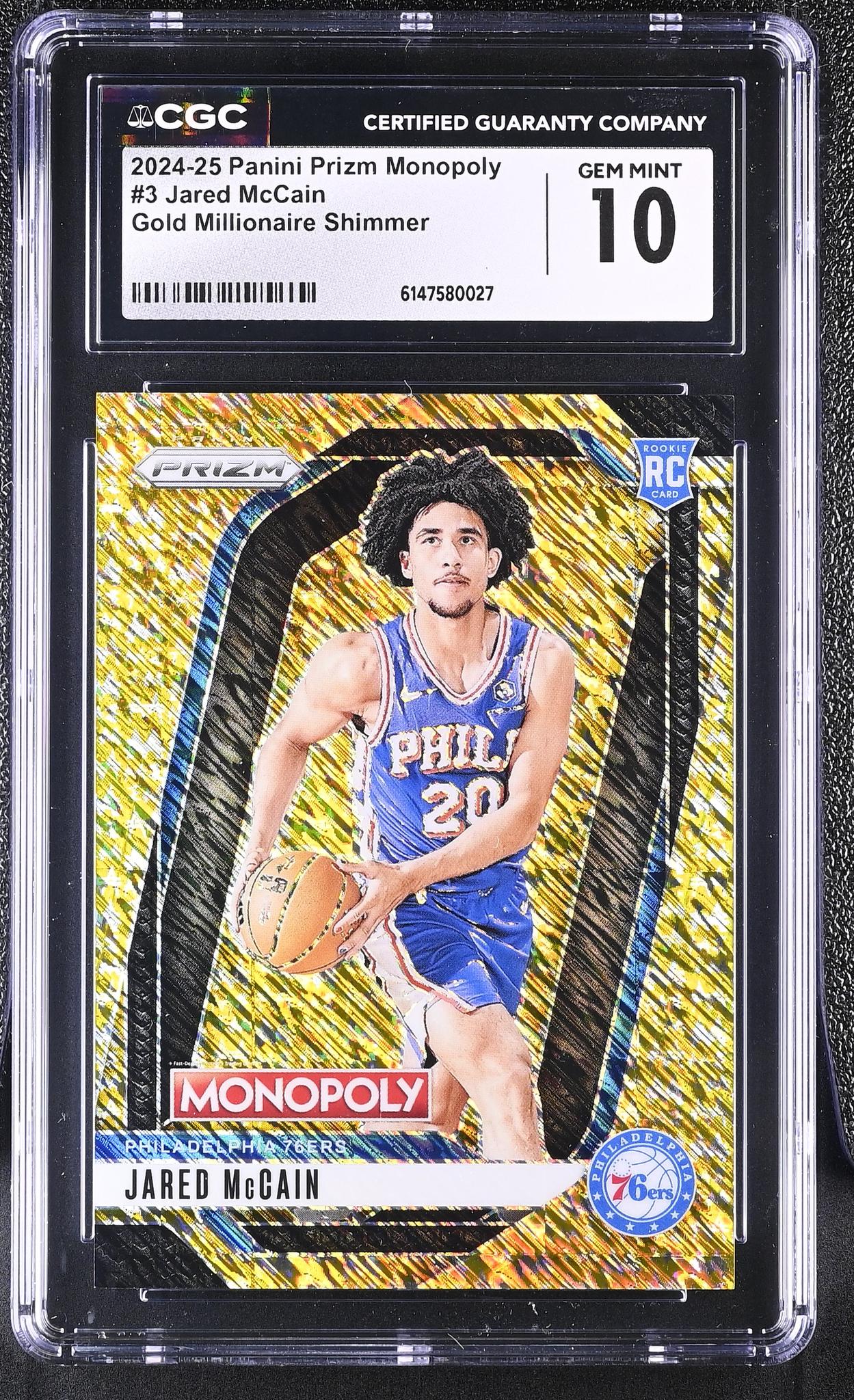 2024 Prizm #3 Jared McCain Monopoly /500 CGC 10