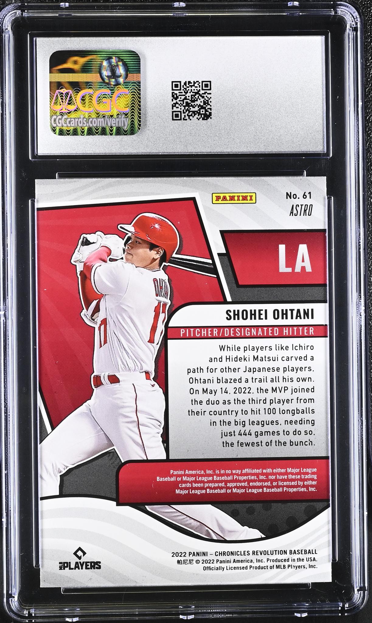 2022 Chronicles #61 Shohei Ohtani Revolution CGC 9