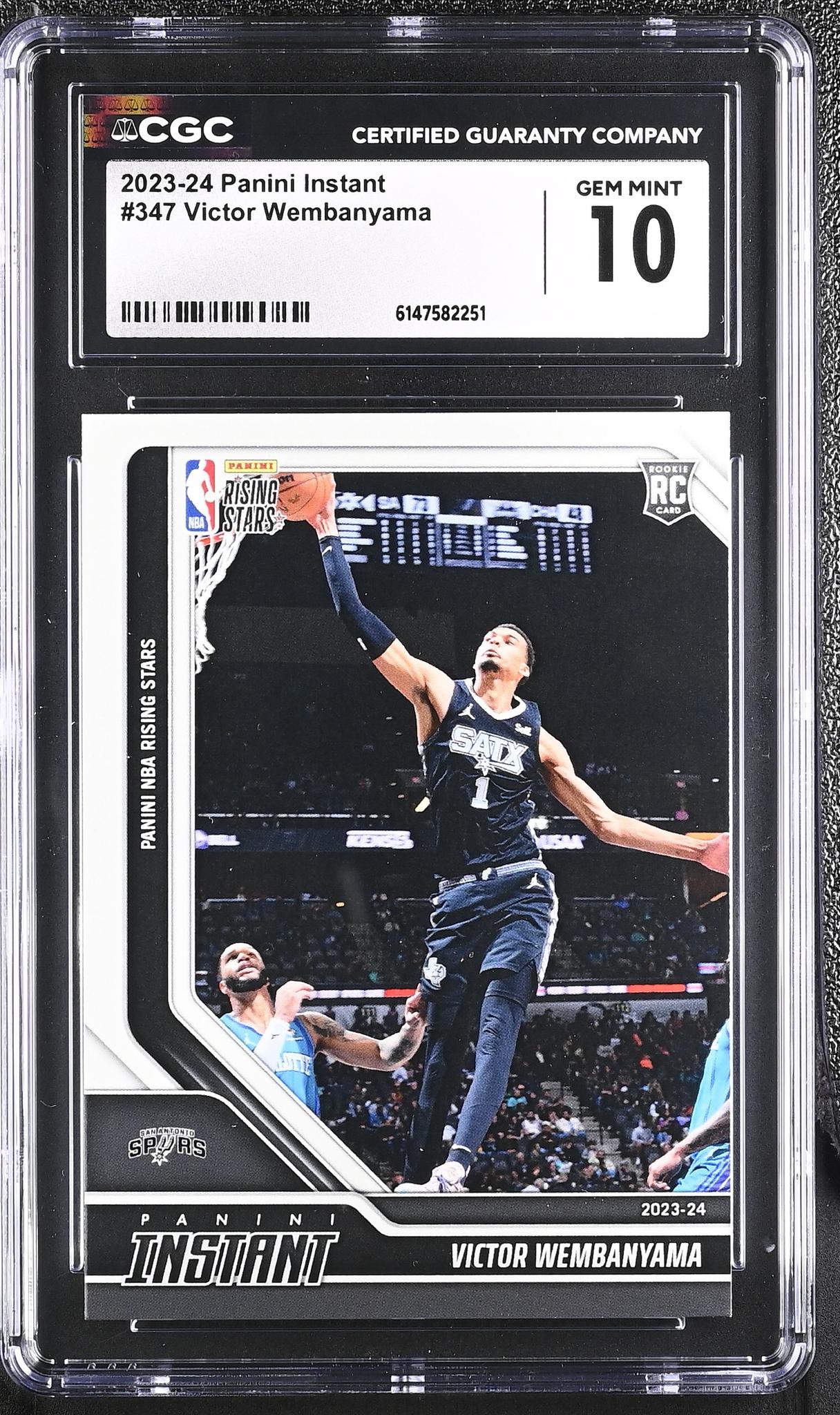2023 Panini Instant #347 Victor Wembanyama Panini NBA Rising Stars 1 CGC 10