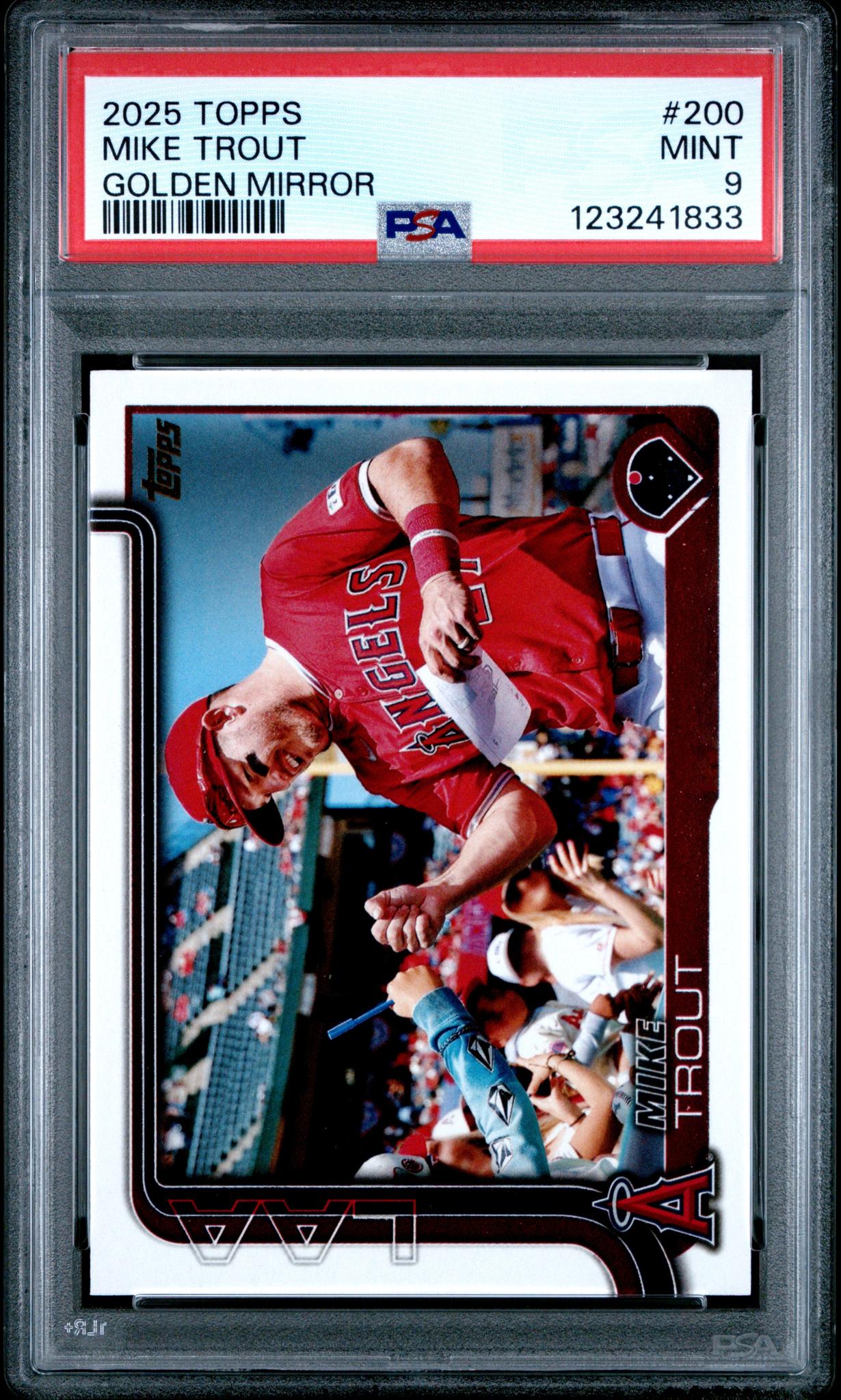 2025 Topps Golden Mirror Mike Trout #200 PSA 9
