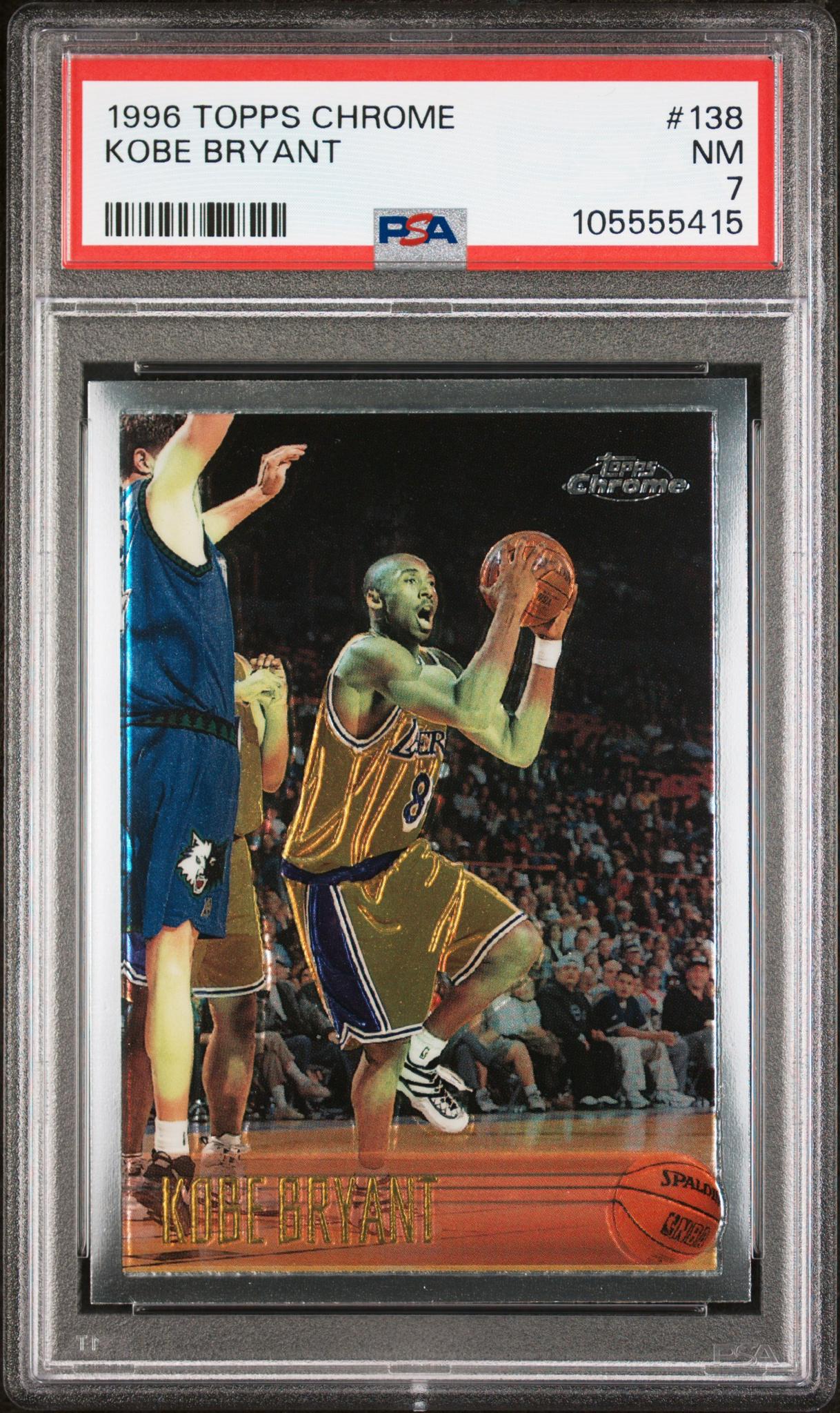 1996 Topps Chrome Kobe Bryant #138 PSA 7
