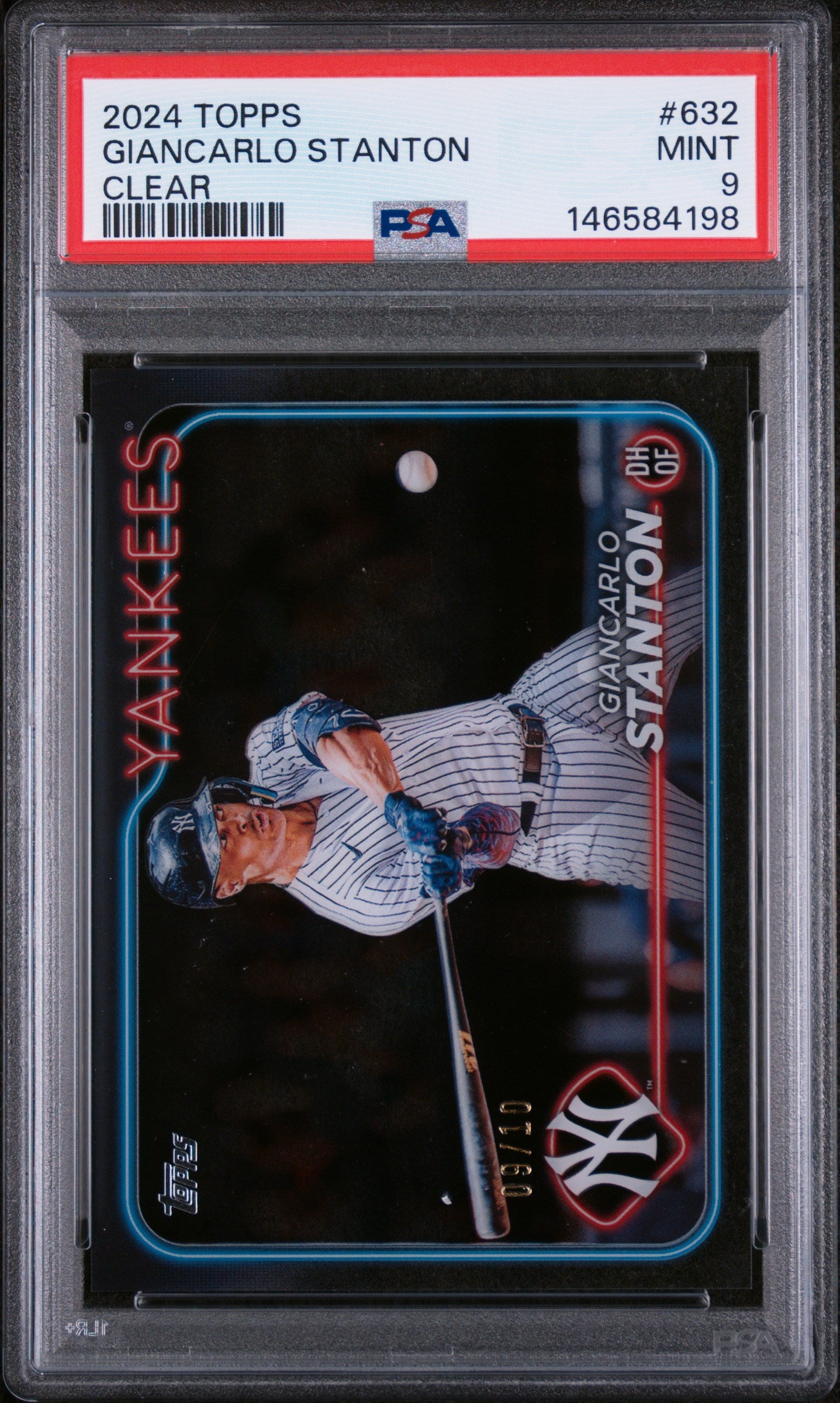 2024 Topps Clear Giancarlo Stanton #632 /70 PSA 9