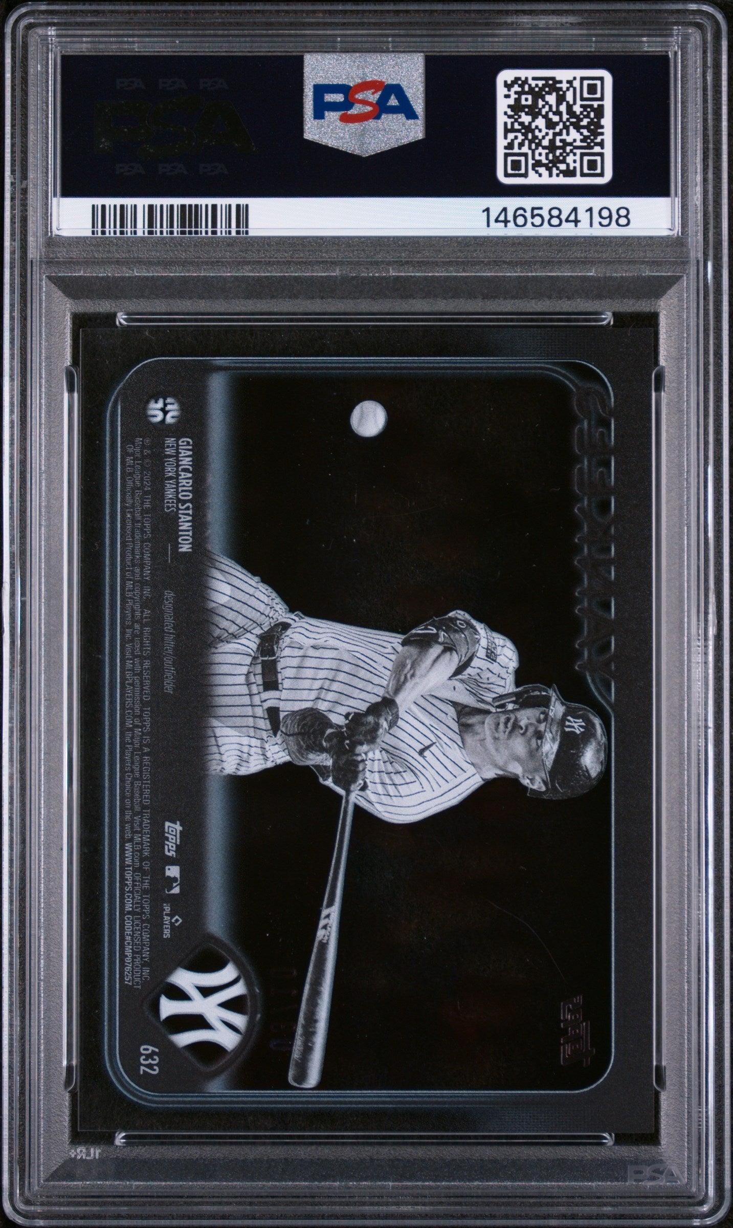 2024 Topps Clear Giancarlo Stanton #632 /70 PSA 9