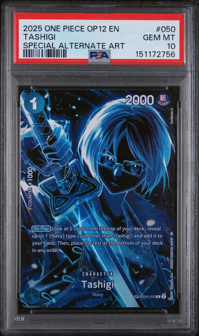 2025 One Piece Tashigi #050 Special Alternate Art PSA 10