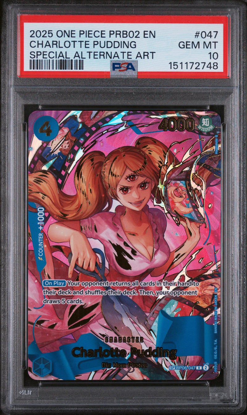 2025 One Piece Charlotte Pudding #047 Special Alternate Art PSA 10