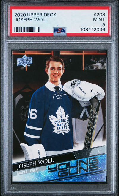 2020 Upper Deck Young Guns Joseph Woll #208 PSA 9