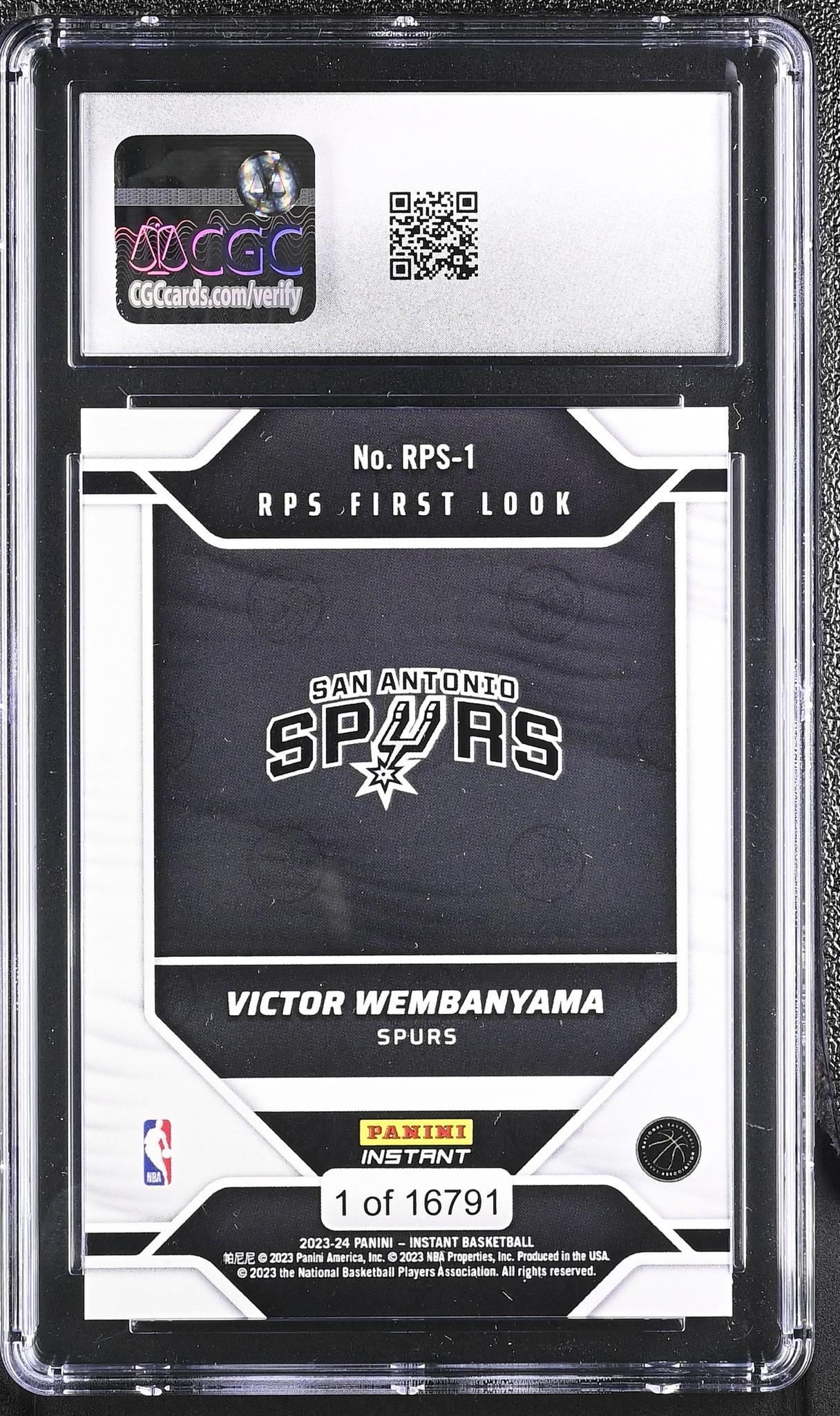 2023 Panini Instant #RPS-1 Victor Wembanyama RPS First Look 1 CGC 10