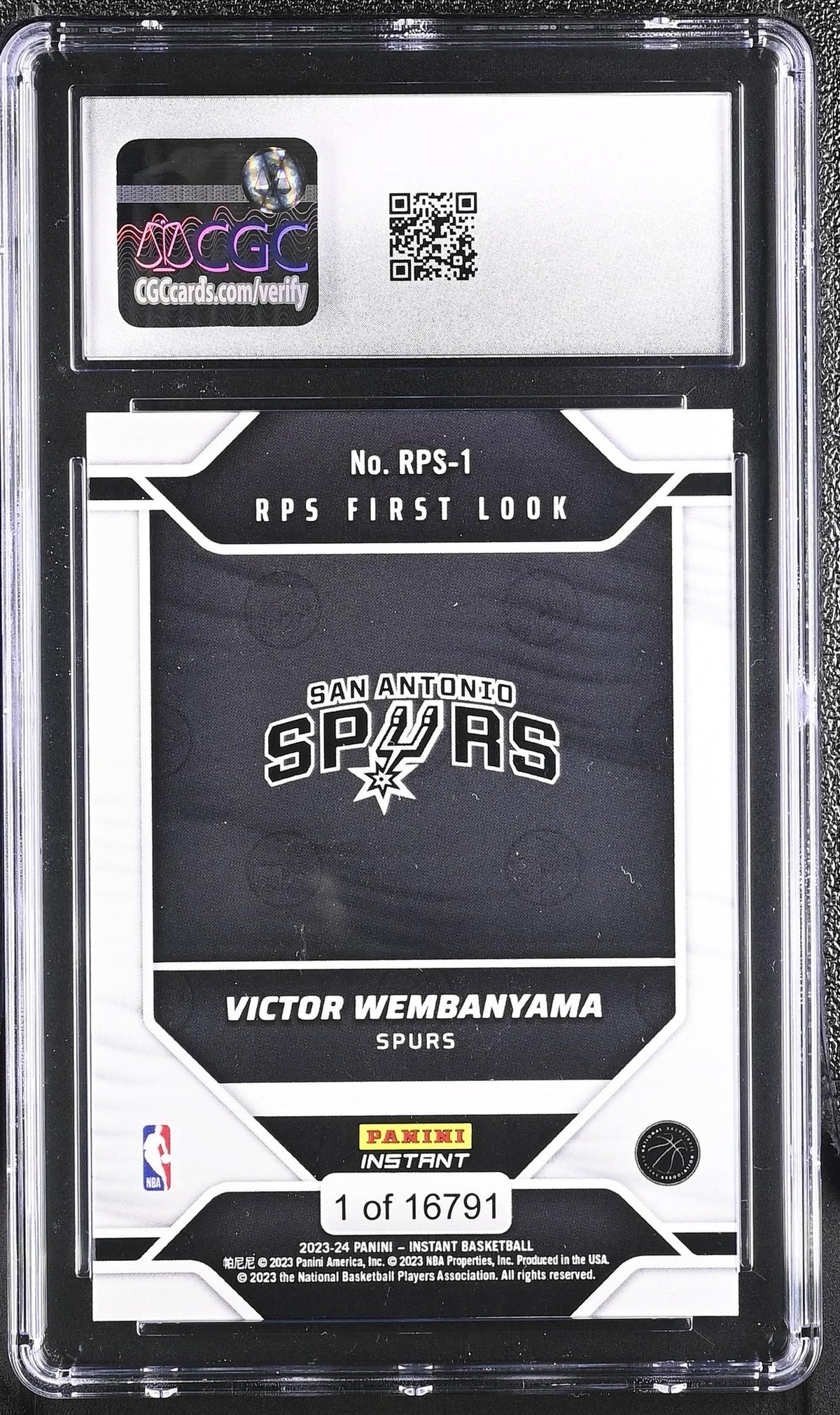 2023 Instant #RPS-1 Victor Wembanyama RPS First Look 1 CGC 10