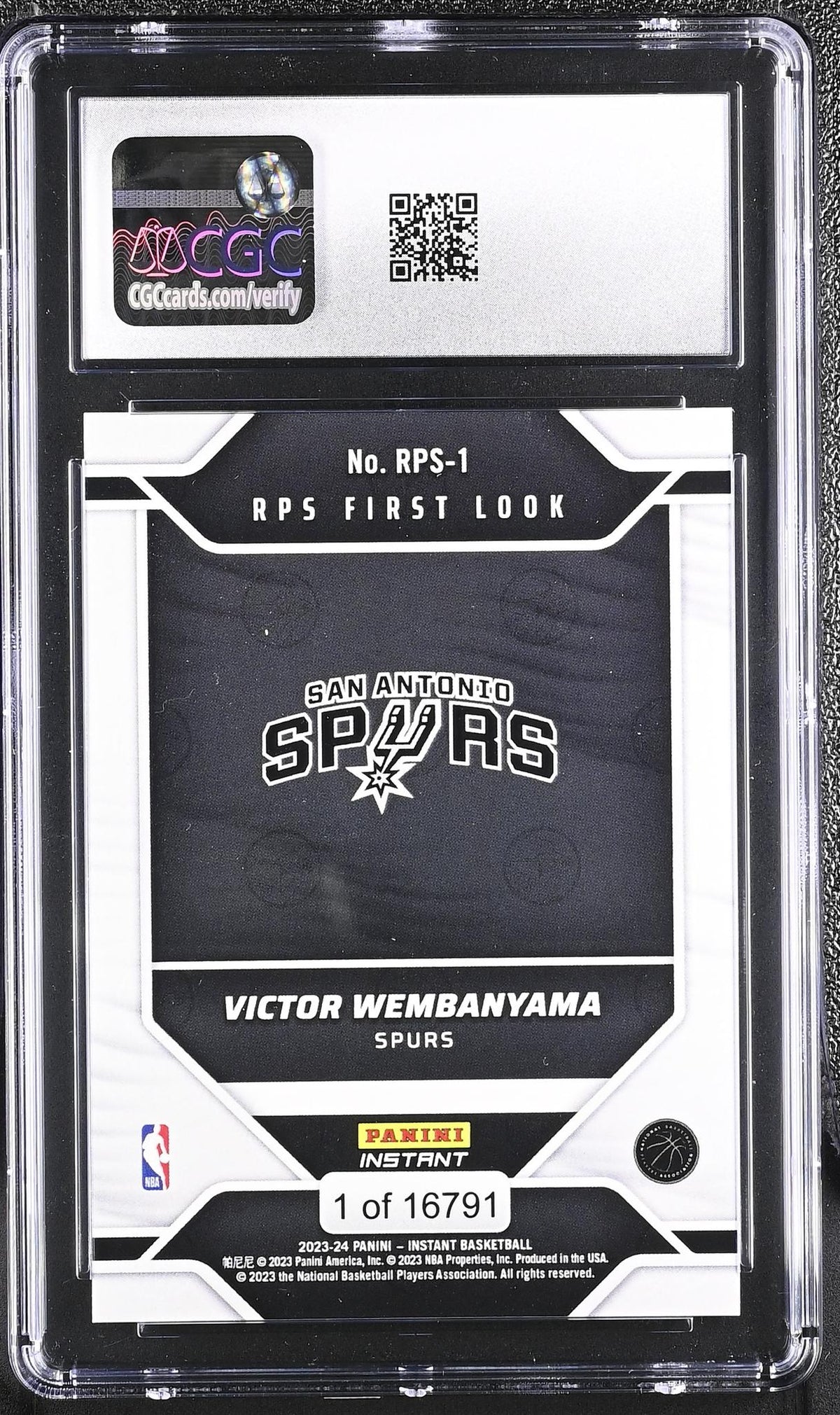 2023 Panini Instant #RPS-1 Victor Wembanyama RPS First Look 1 CGC 10