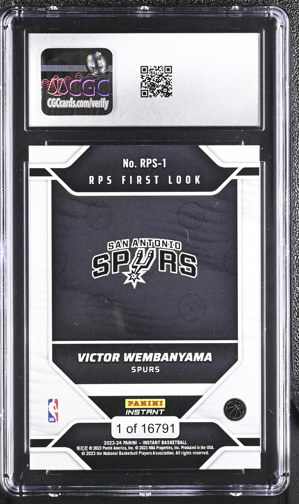 2023 Instant #RPS-1 Victor Wembanyama RPS First Look /16791 CGC 10