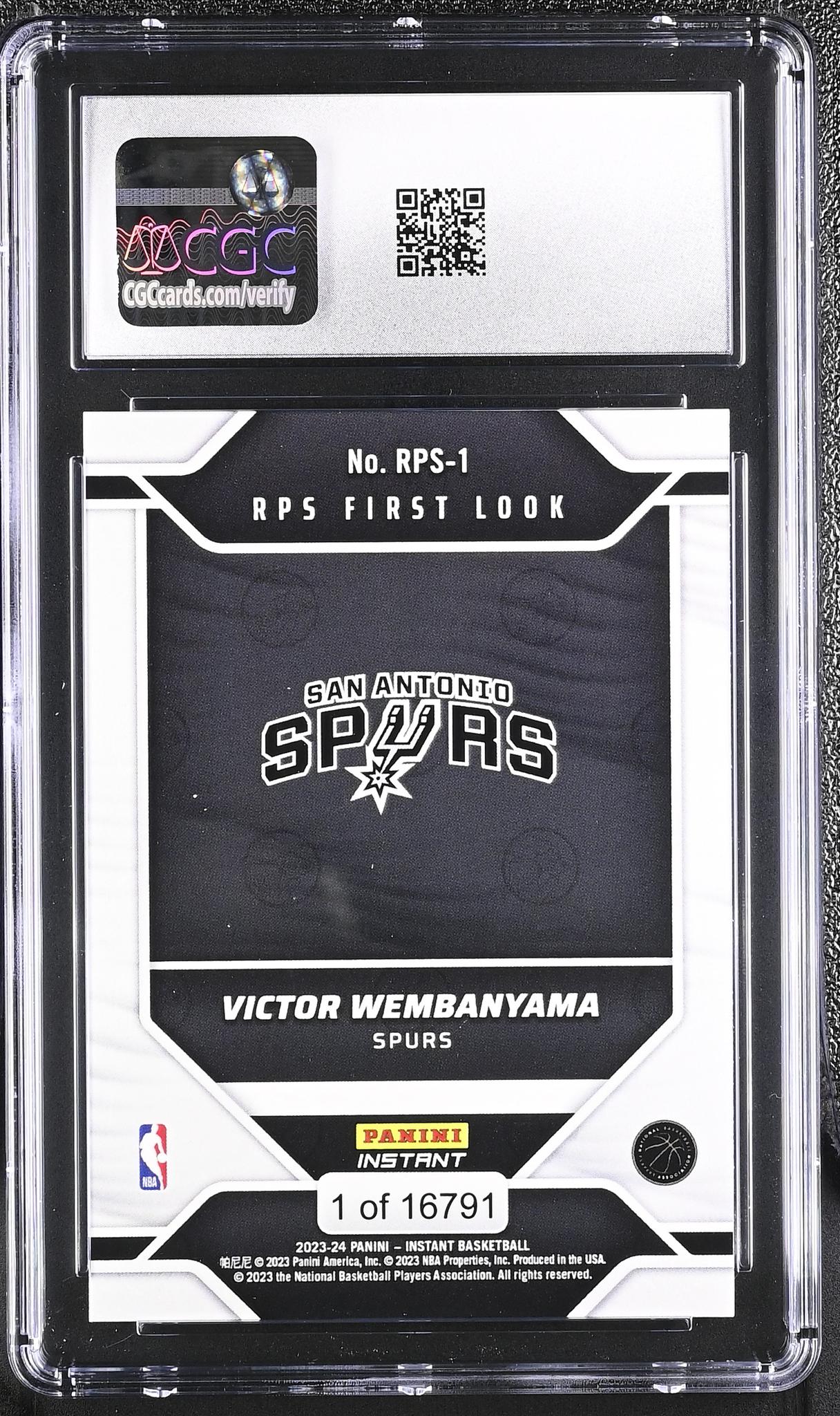 2023 Instant #RPS-1 Victor Wembanyama RPS First Look 1 CGC 10