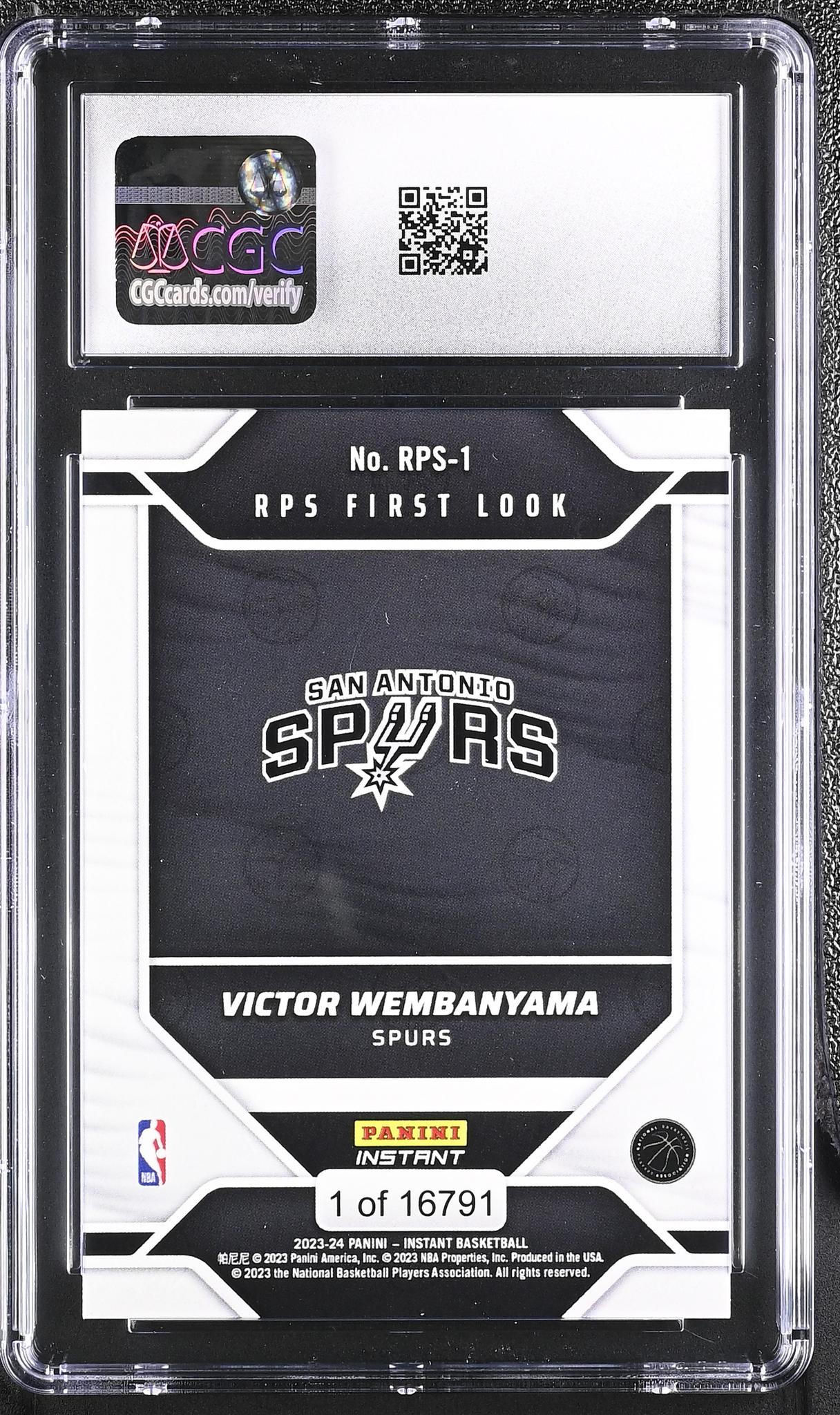 2023 Instant #RPS-1 Victor Wembanyama RPS First Look 1 CGC 10