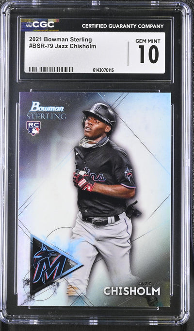 2021 Bowman Sterling #BSR-79 Jazz Chisholm Rookie Revelation CGC 10