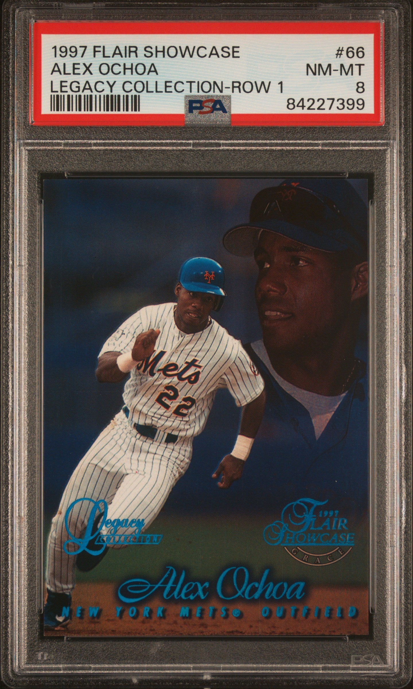 1997 Flair Showcase Legacy Collection Row 1 Alex Ochoa #66 PSA 8