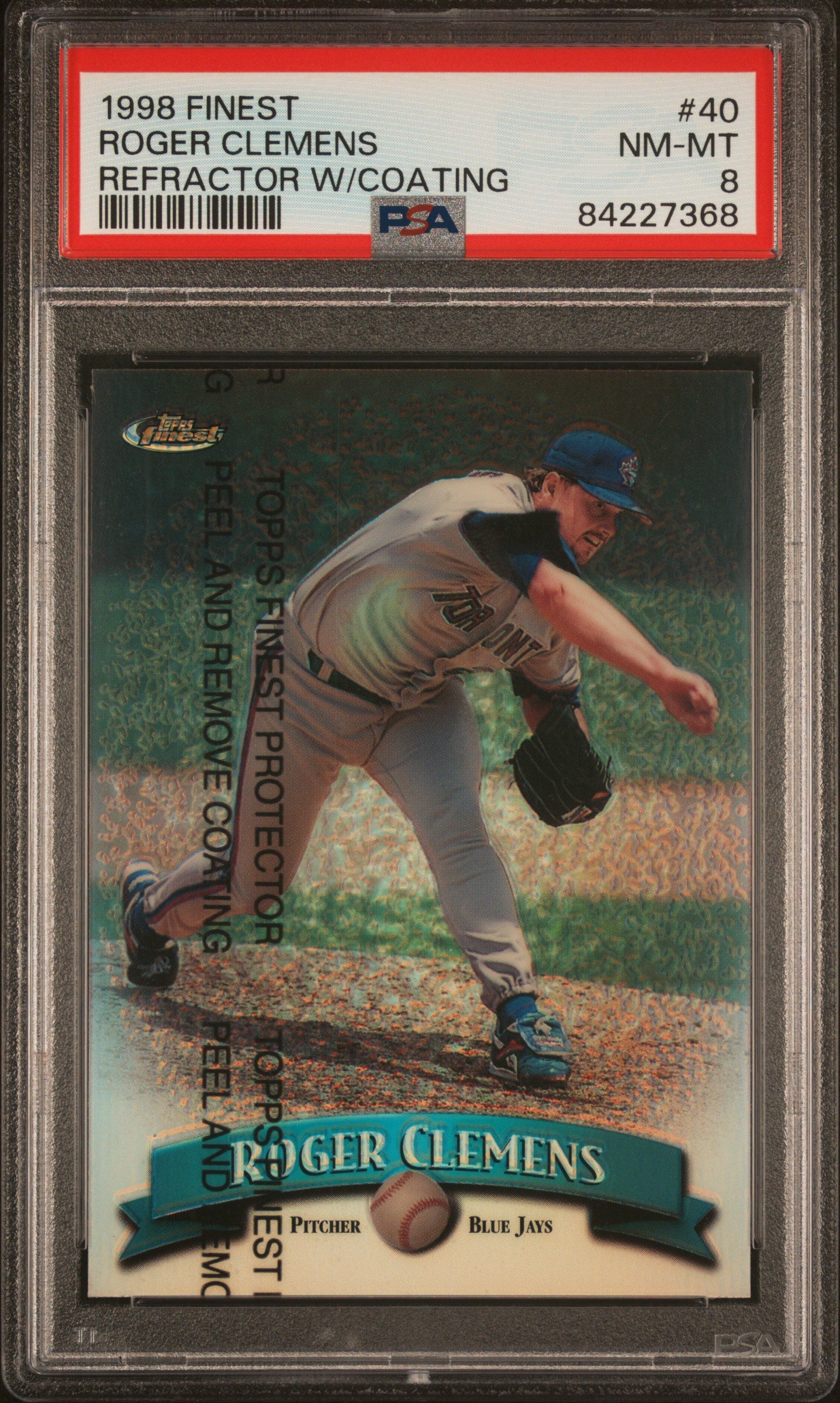 1998 Finest Refractor W/Coating Roger Clemens #40 PSA 8