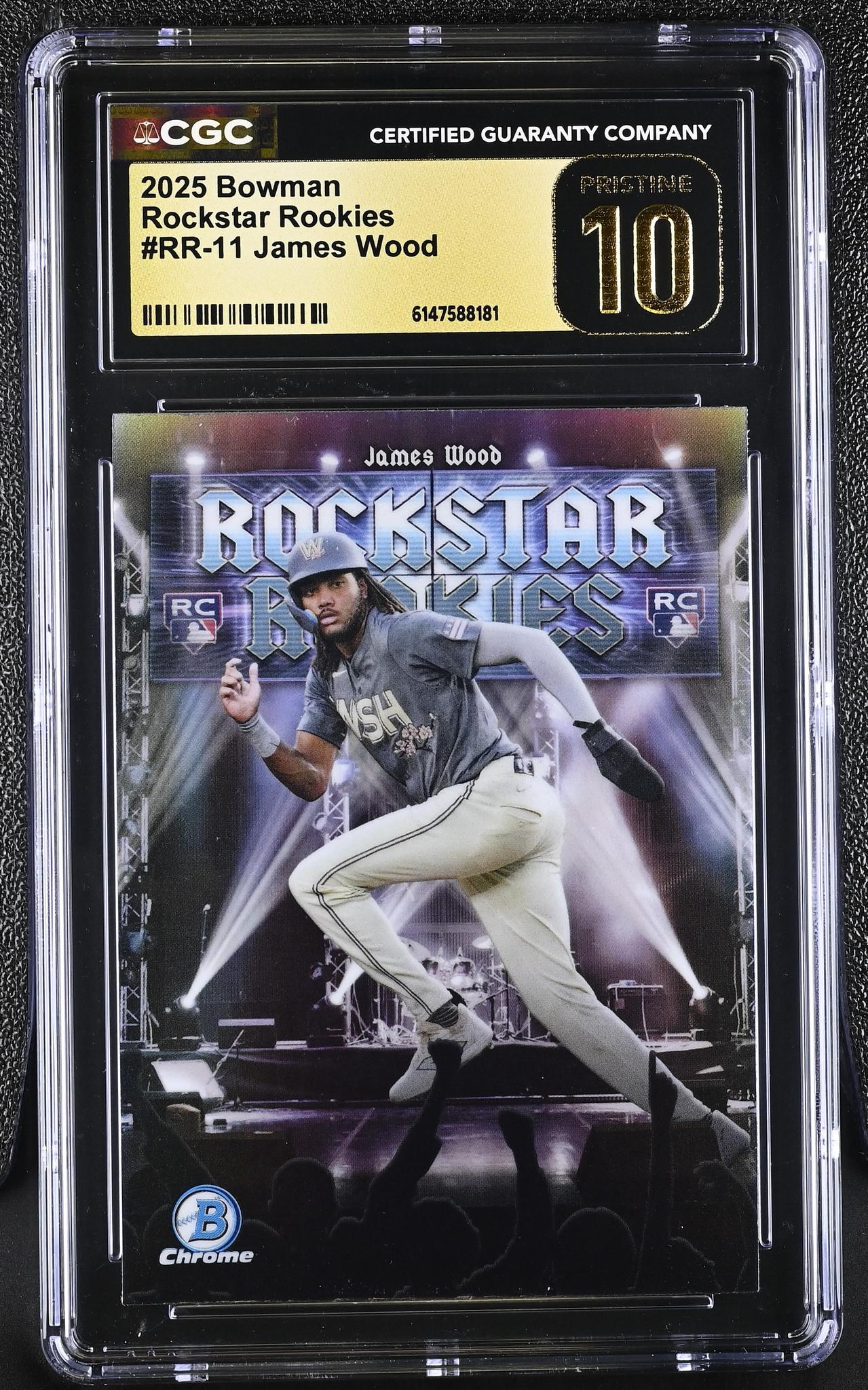 2025 Bowman #RR-11 James Wood Rockstar Rookies CGC 10