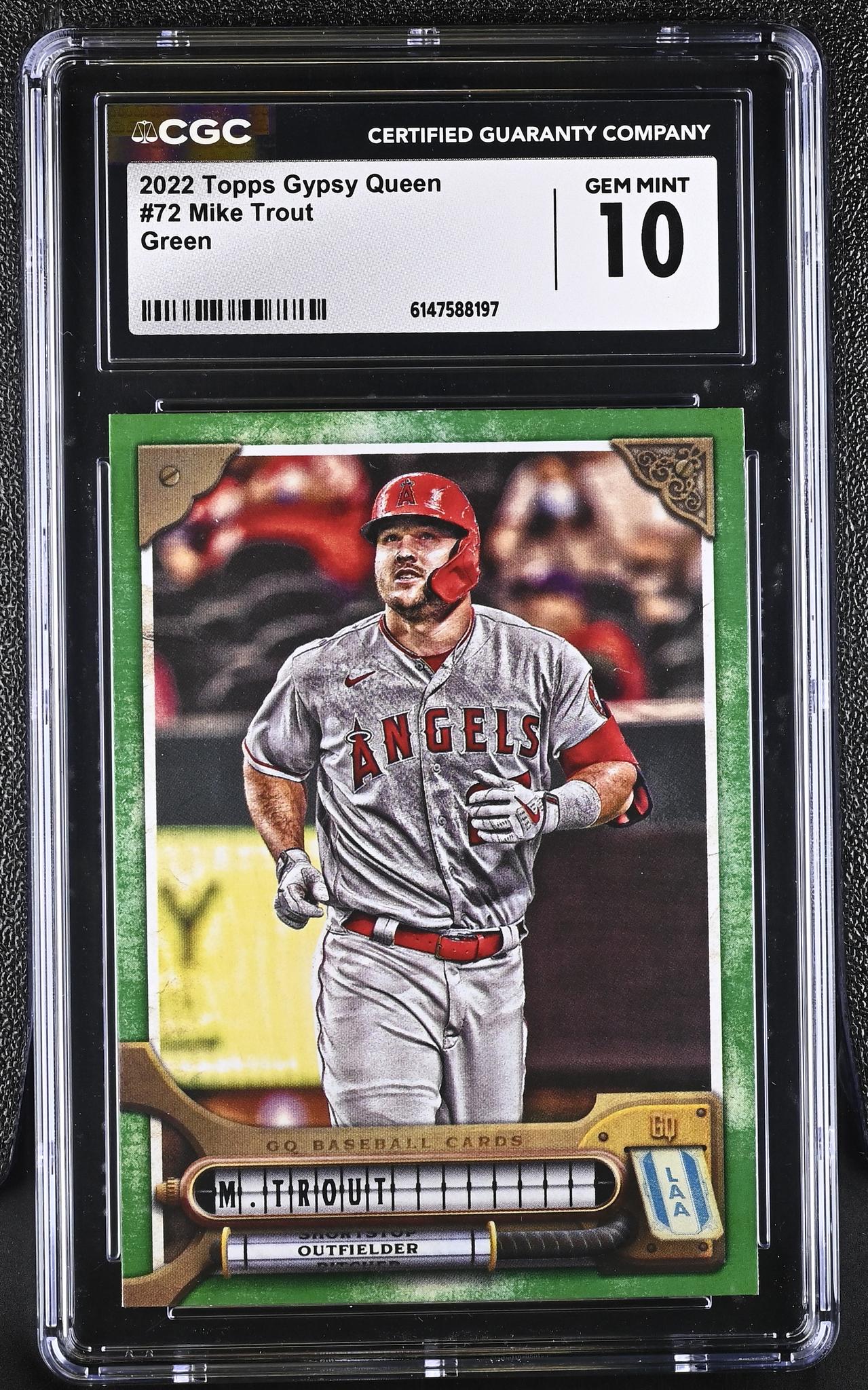 2022 Gypsy Queen #72 Mike Trout Green 320 CGC 10