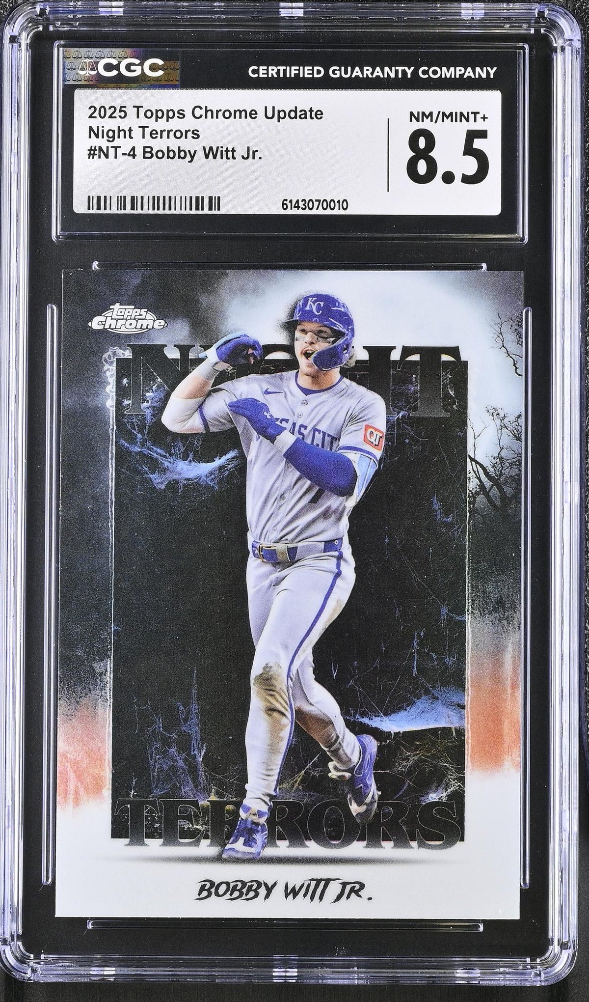 2025 Topps Chrome #NT-4 Bobby Witt Jr. Night Terrors CGC 8.5