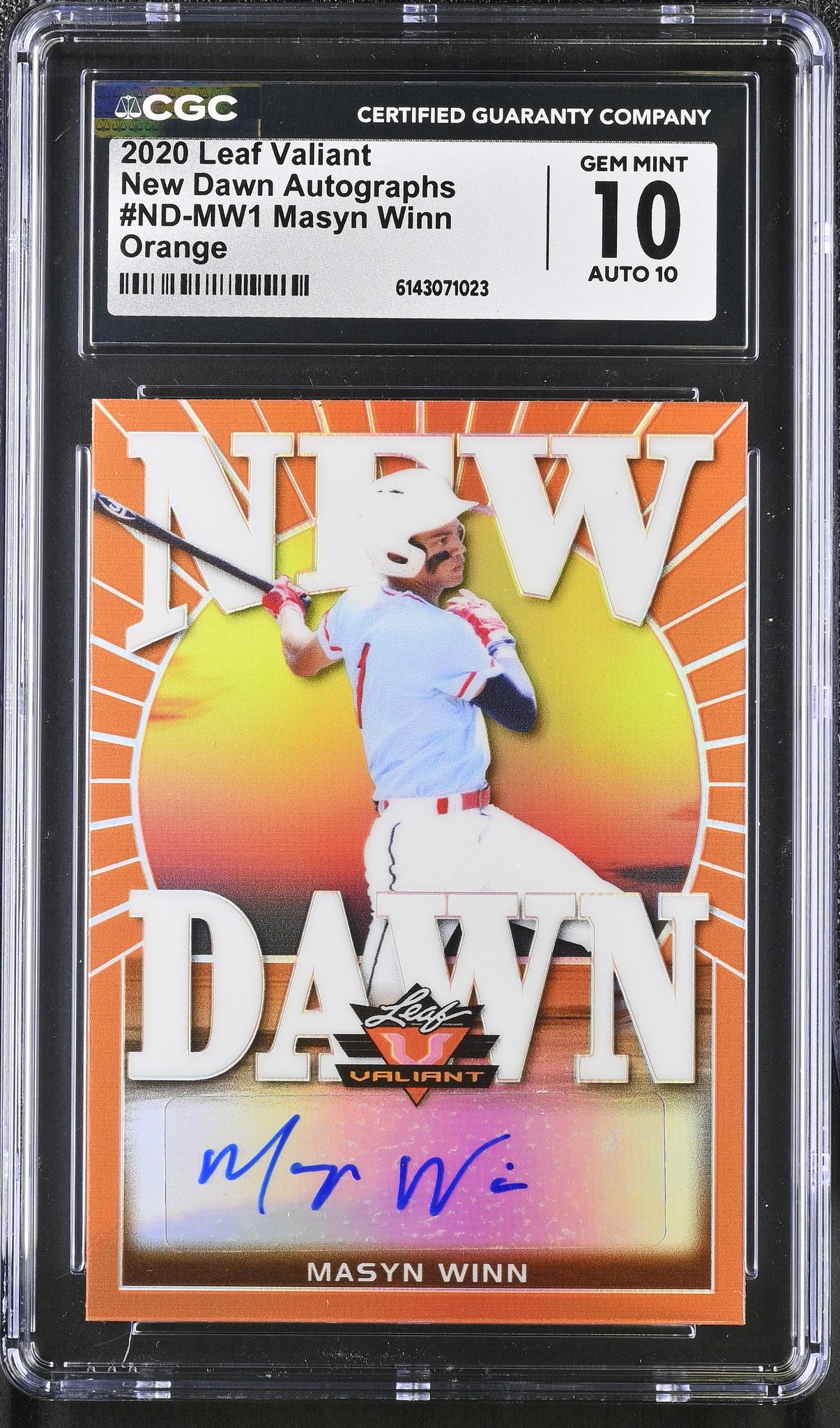 2020 Valiant #ND-MW1 Masyn Winn New Dawn Autographs /75 Auto CGC 10