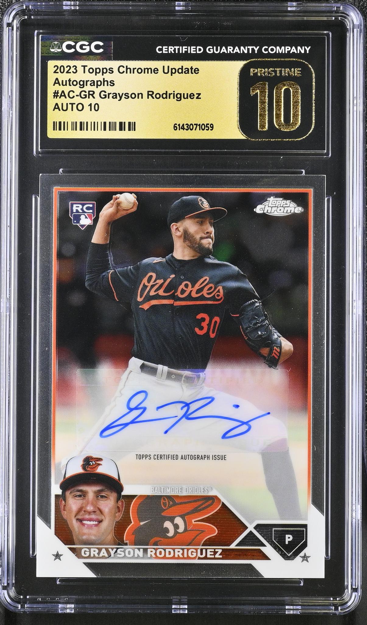 2023 Topps Chrome #AC-GR Grayson Rodriguez Autographs Auto CGC 10